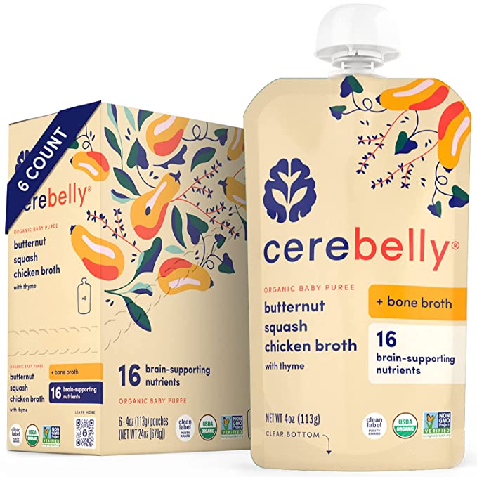 Cerebelly Puree Chicken Broth for Babies and Toddlers (Pack of 6-4oz) - Image 2