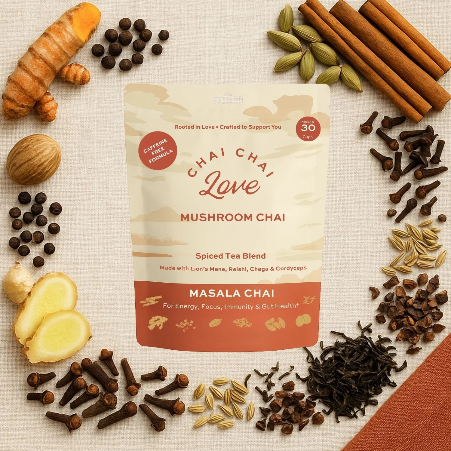 Chai Chai Love Mushroom Chai (Caffeine-Free) - Image 6
