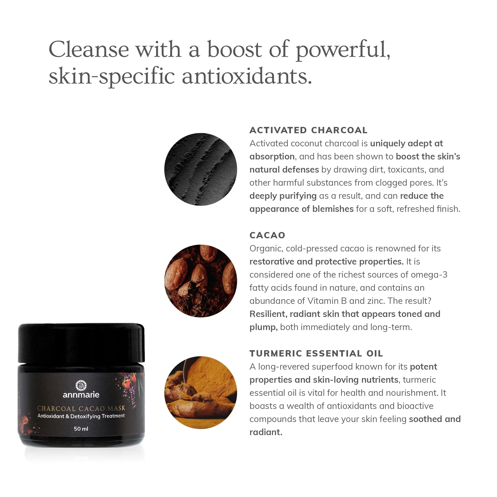 Annmarie Skin Care Charcoal Cacao Mask (50ml) - Image 2