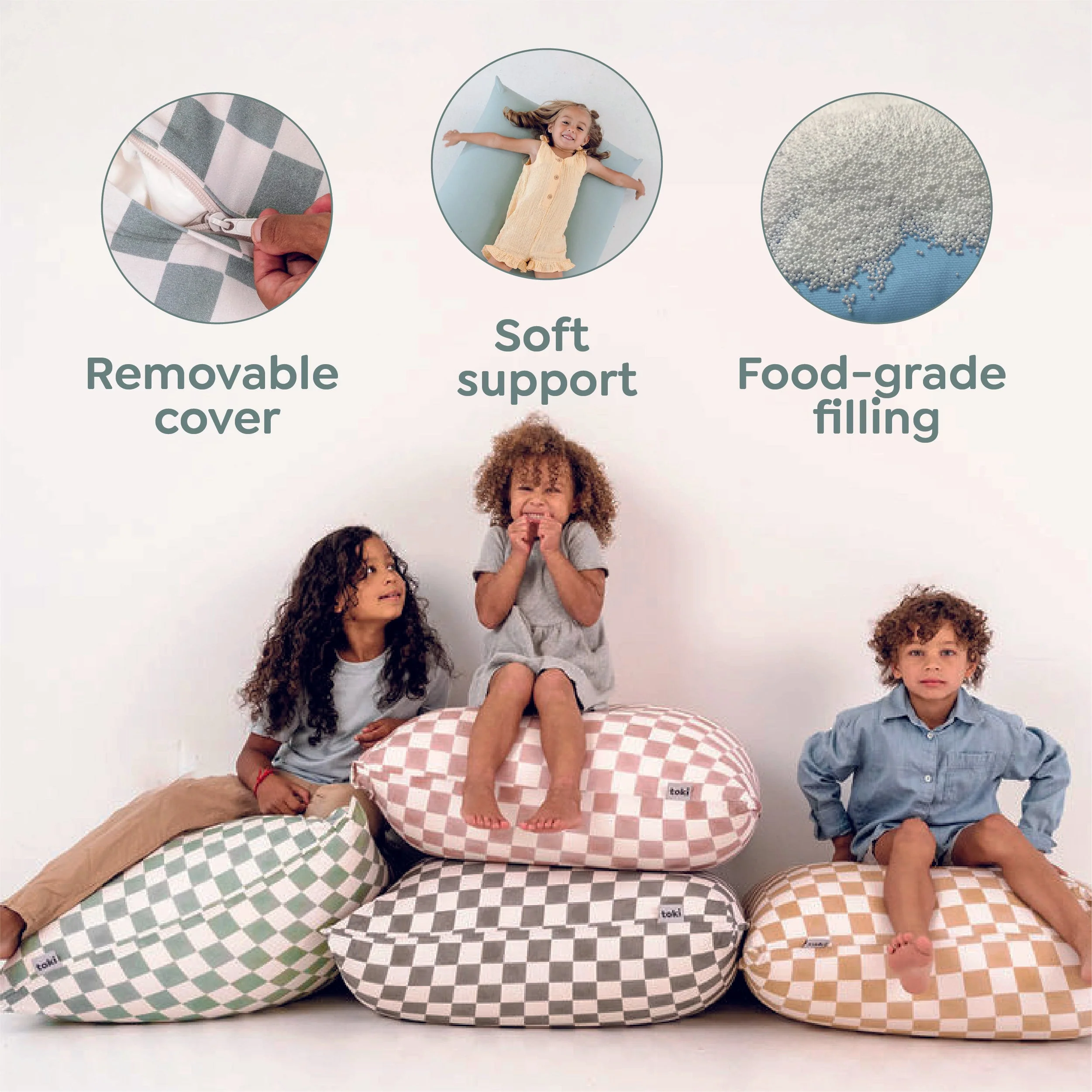 Toki Mats Checker Pepper Bean Bag - Image 4
