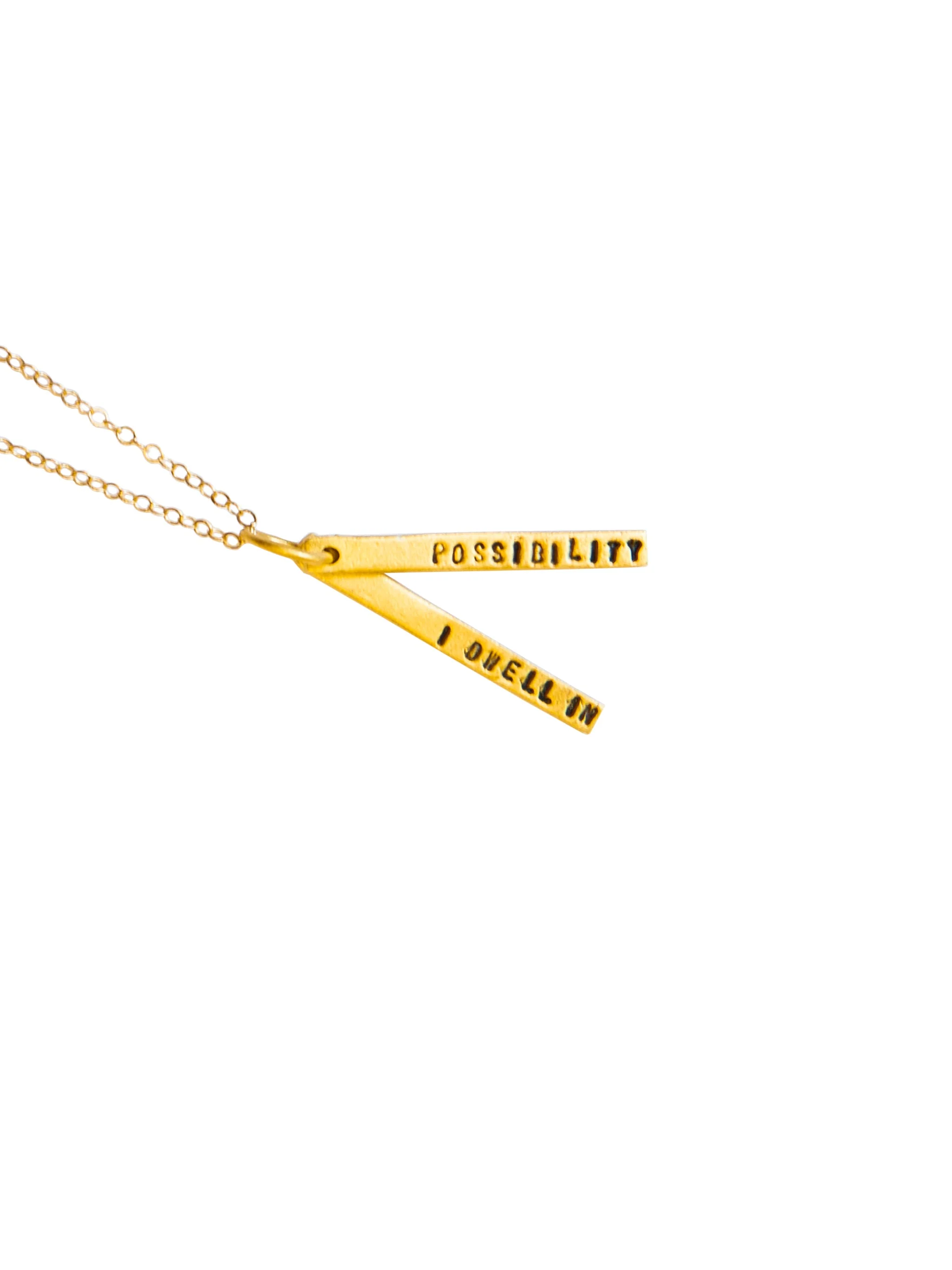 Weston Table Chocolate & Steel Long-Bar Quote Necklaces Emily Dickinson - Image 2