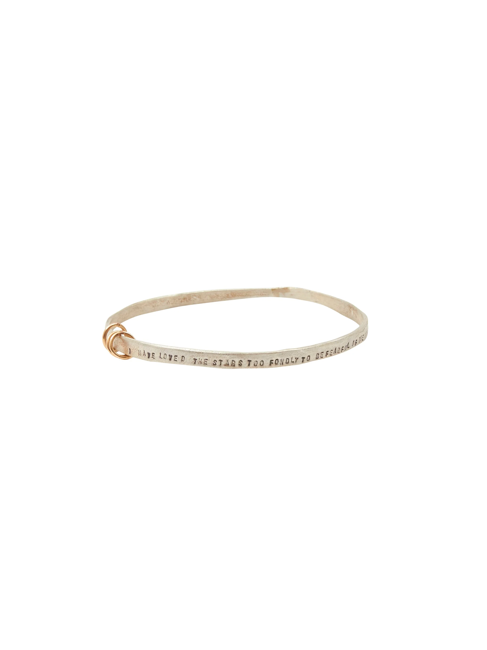 Weston Table Chocolate & Steel Three Ring Bangles "Loved the Stars" - Image 3