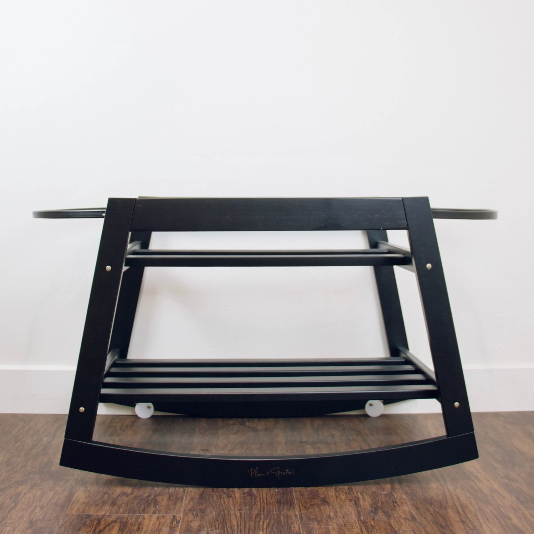 Plum+Sparrow Classic Rocking Moses Bassinet Stand with brake Black