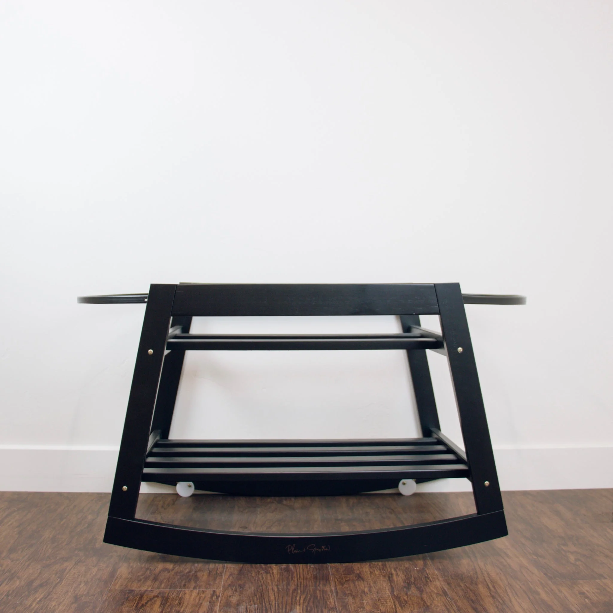 Plum+Sparrow Classic Rocking Moses Bassinet Stand with brake Black - Image 3