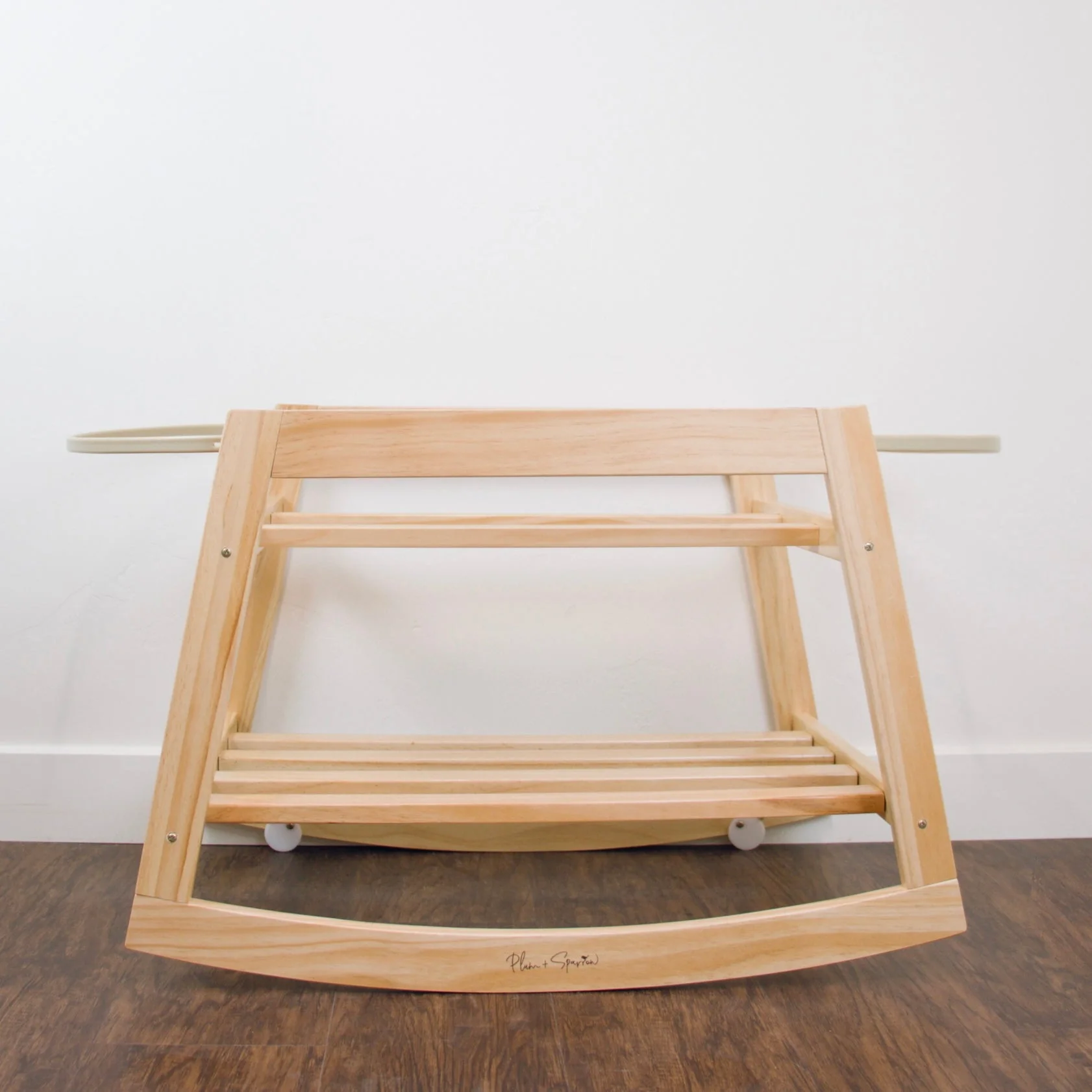 Plum+Sparrow Classic Rocking Moses Bassinet Stand with brake Natural