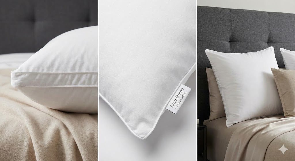 Clean Sleep by Lujo Home | Premium German Batiste White Goose Down Pillow - Image 2