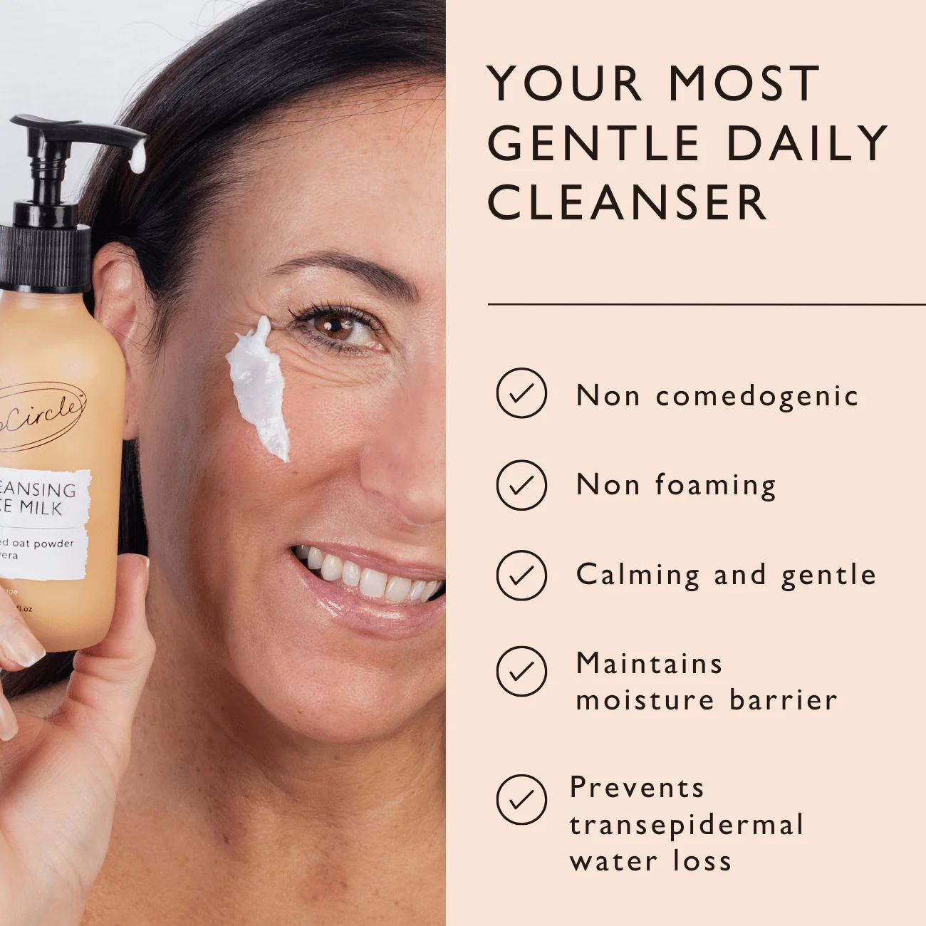 UpCircle Cleansing Face Milk with Oat Powder + Aloe Vera - Image 4