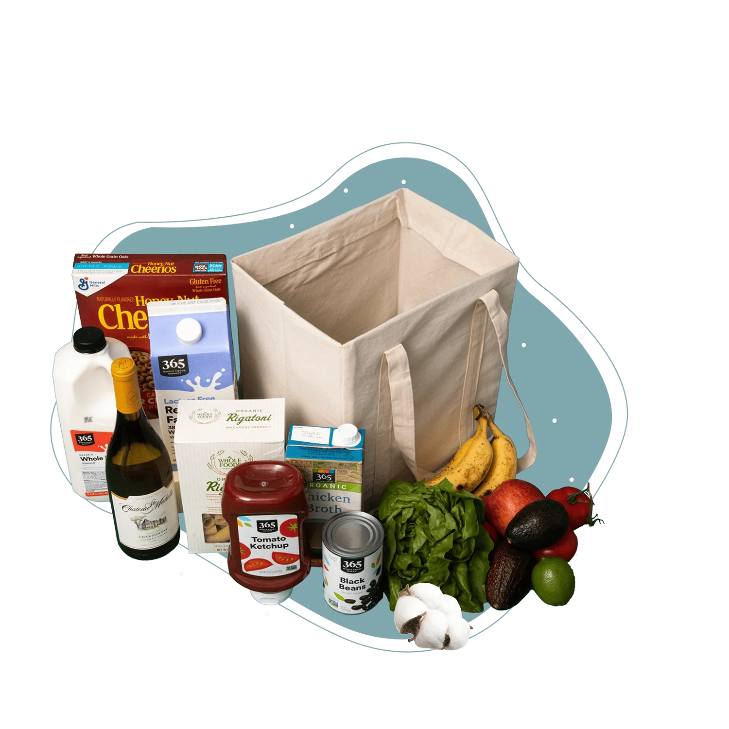 Organic Cotton Mart Collapsible Grocery Shopping Bags - Image 2