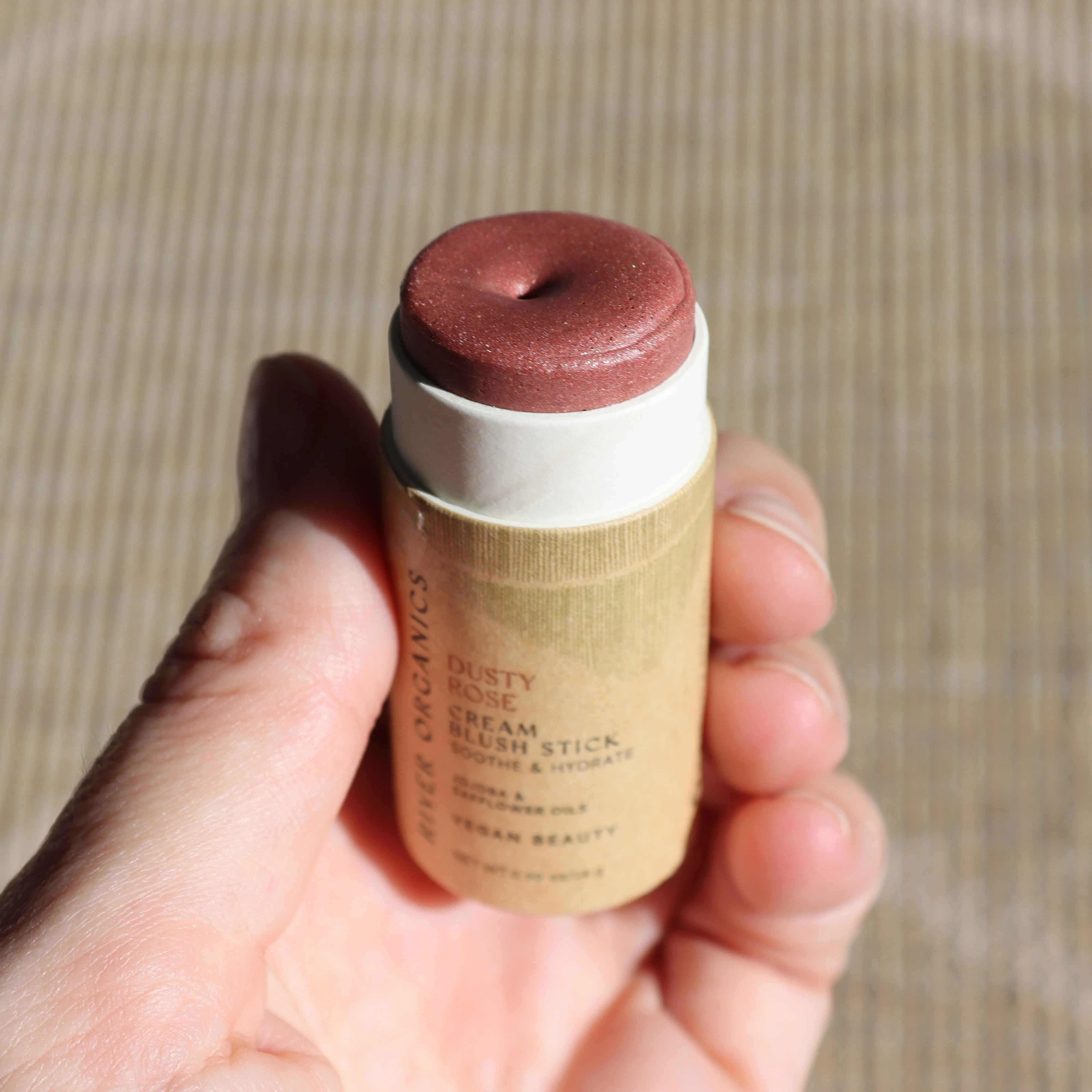 River Organics Creamy Vegan Blush Stick - Dusty Rose - Image 6