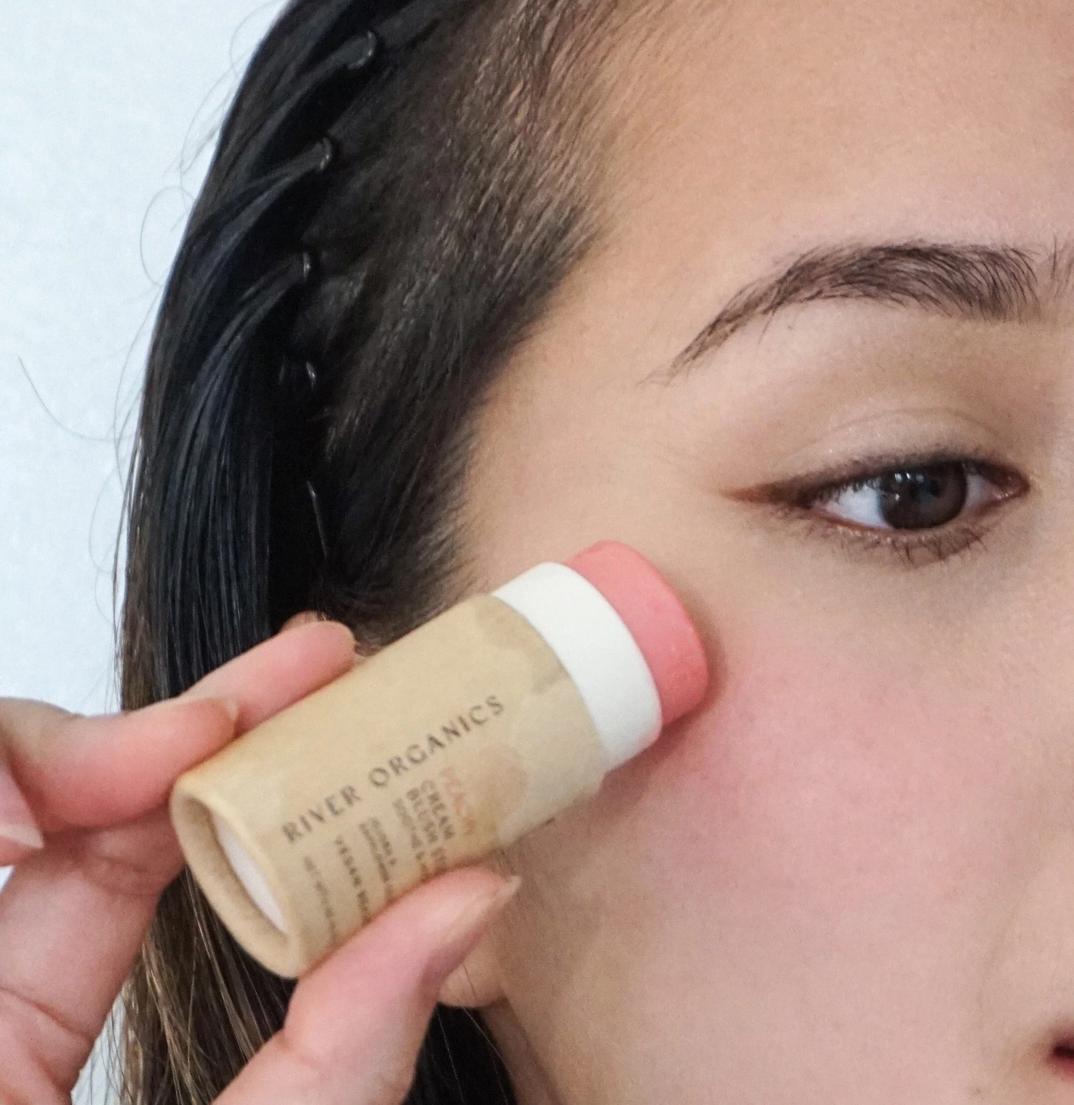 River Organics Creamy Vegan Blush Stick -  Peachy - Image 2