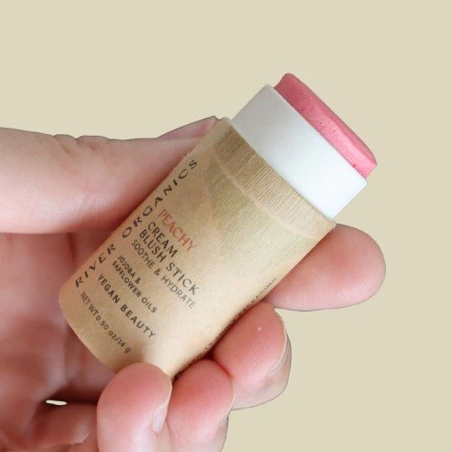 River Organics Creamy Vegan Blush Stick -  Peachy - Image 5