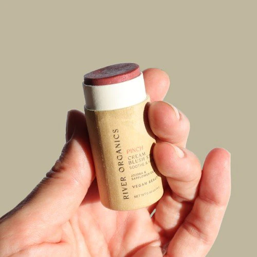 River Organics Creamy Vegan Blush Stick - Pinch - Image 4