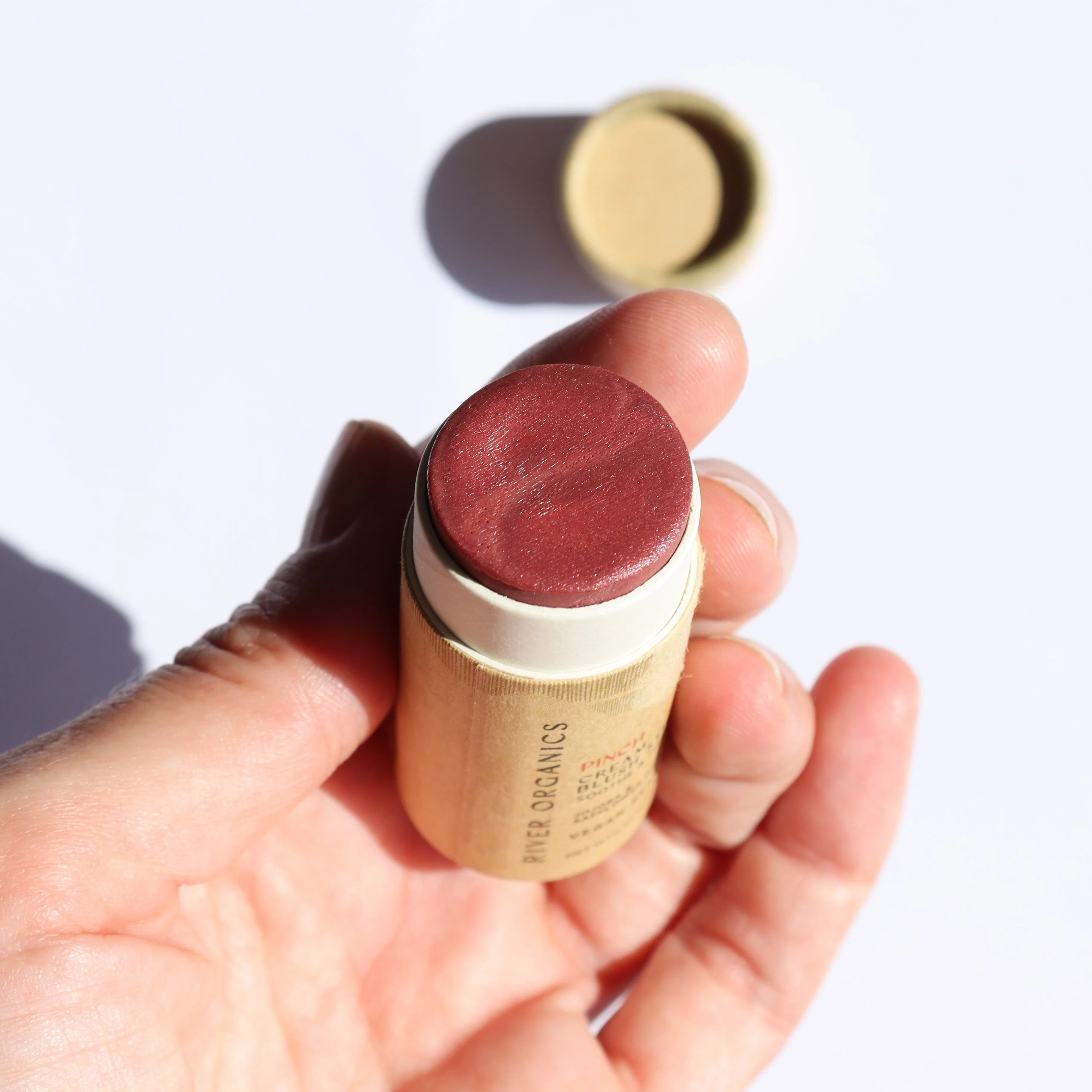 River Organics Creamy Vegan Blush Stick - Pinch - Image 6