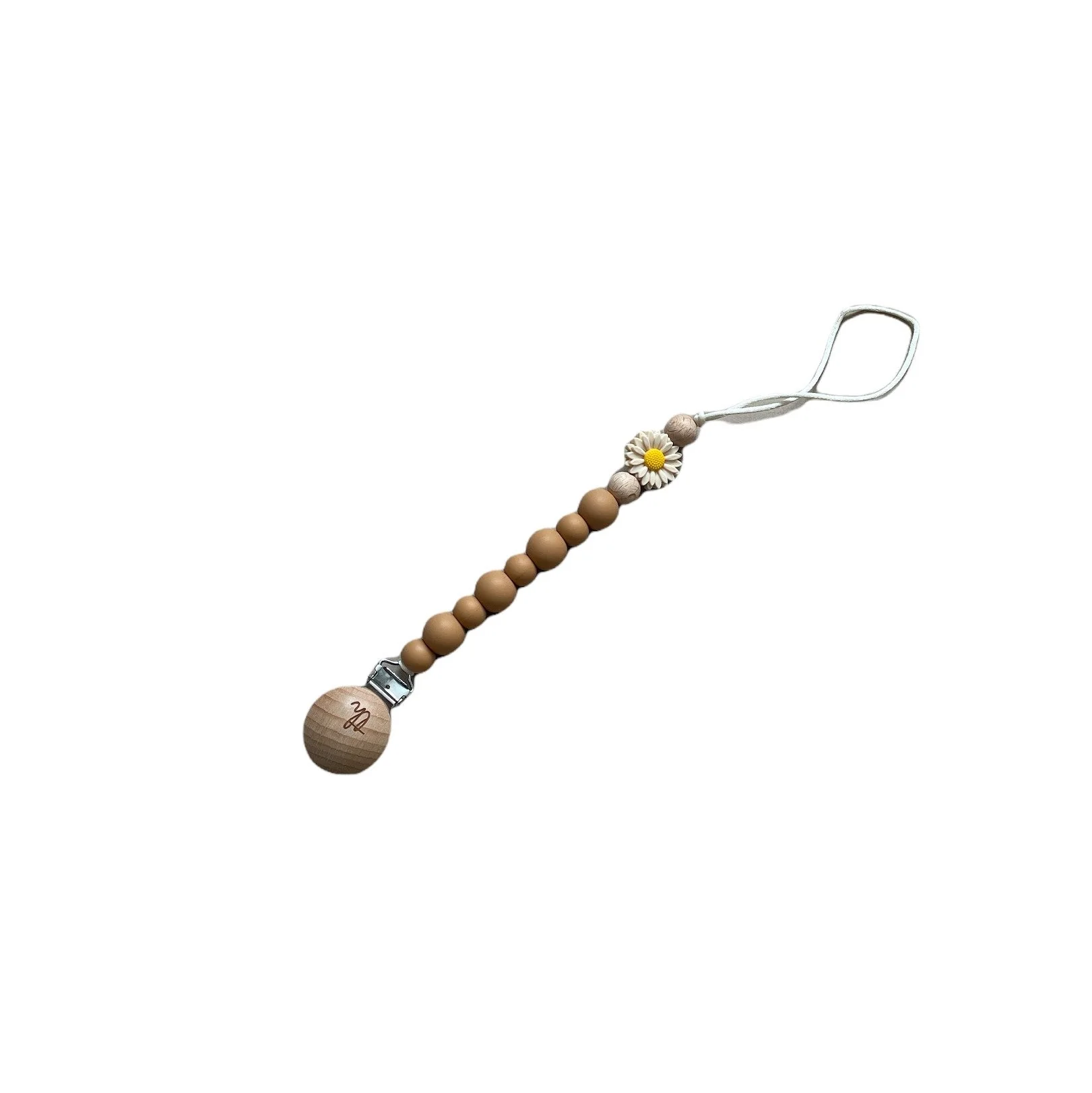 Three Hearts Daisy - Grande Pacifier / Toy Clip - Image 2