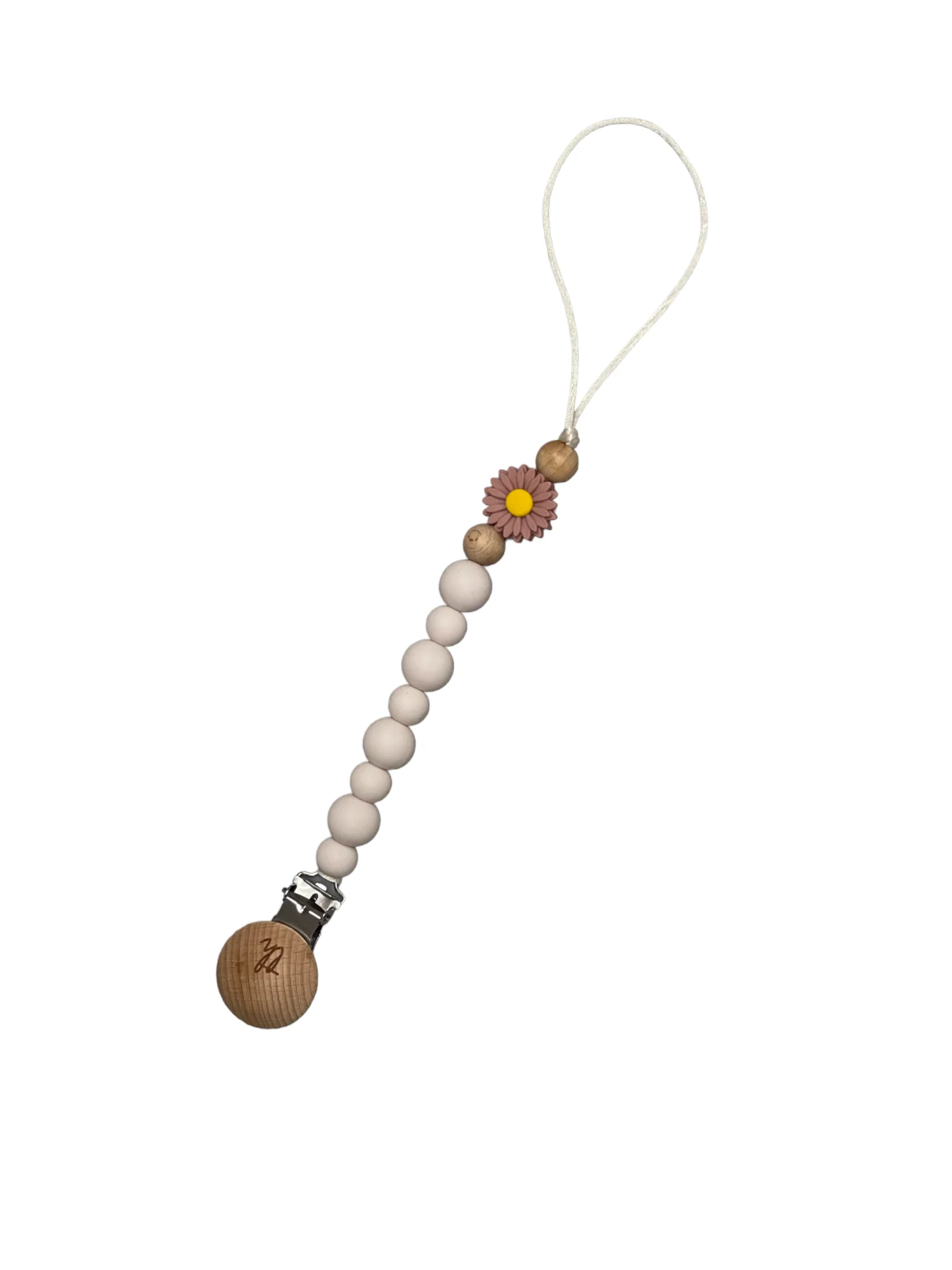 Three Hearts Daisy - Grande Pacifier / Toy Clip - Image 5