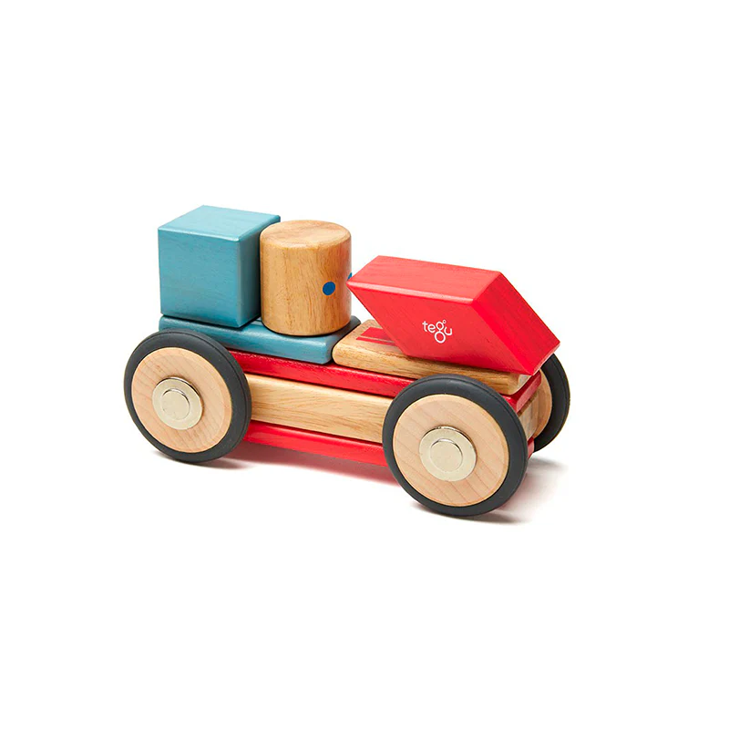 Tegu Daredevil Magnetic Wooden Blocks Stunt Team, 12 pieces - Image 3