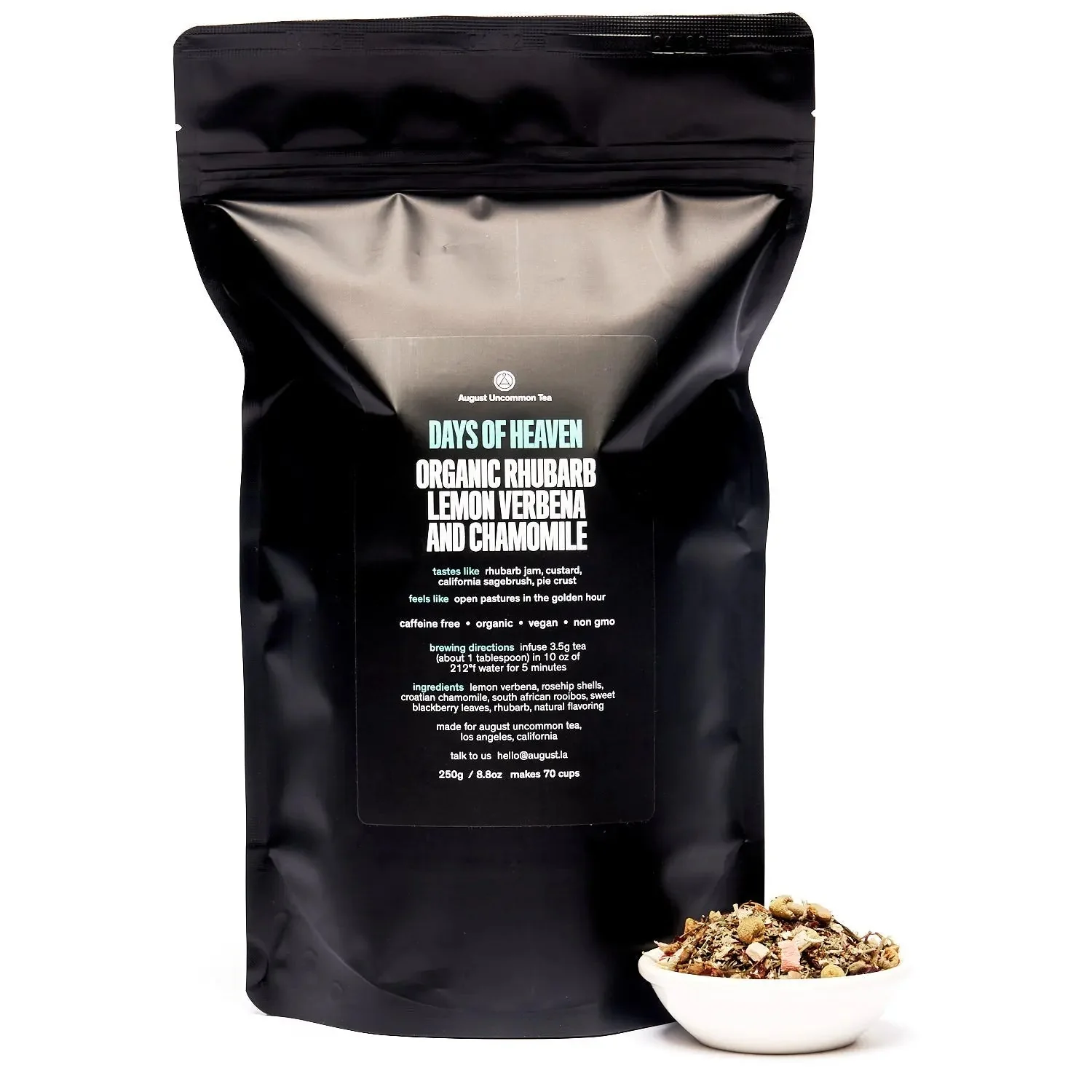 August Uncommon Tea Days of Heaven - Rhubarb Verbena Chamomile Tea (Caffeine Free) - Image 4
