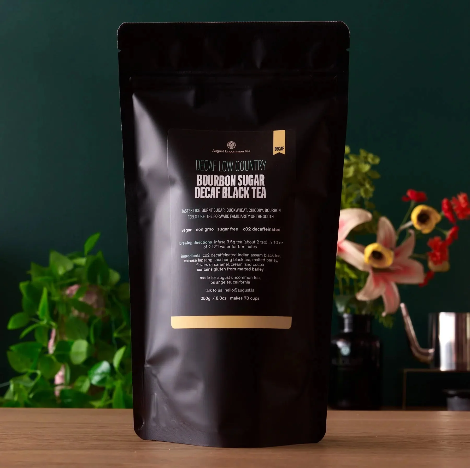 August Uncommon Tea Decaf Low Country - Bourbon Sugar Black Tea - Image 3