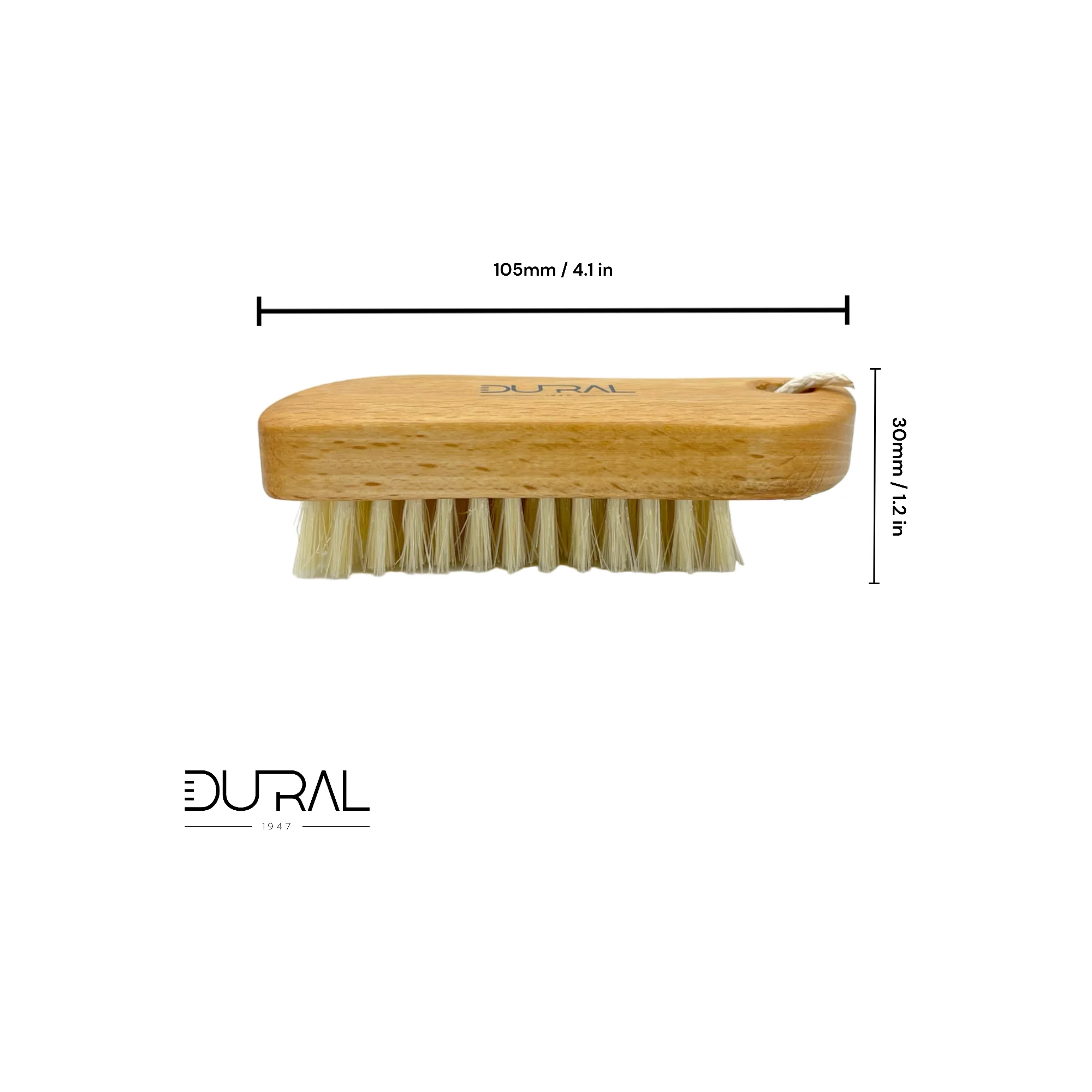 Pasteur Pharmacy Dural Beech wood ergonomic hand brush with pure natural bristles and cotton cord - Image 3