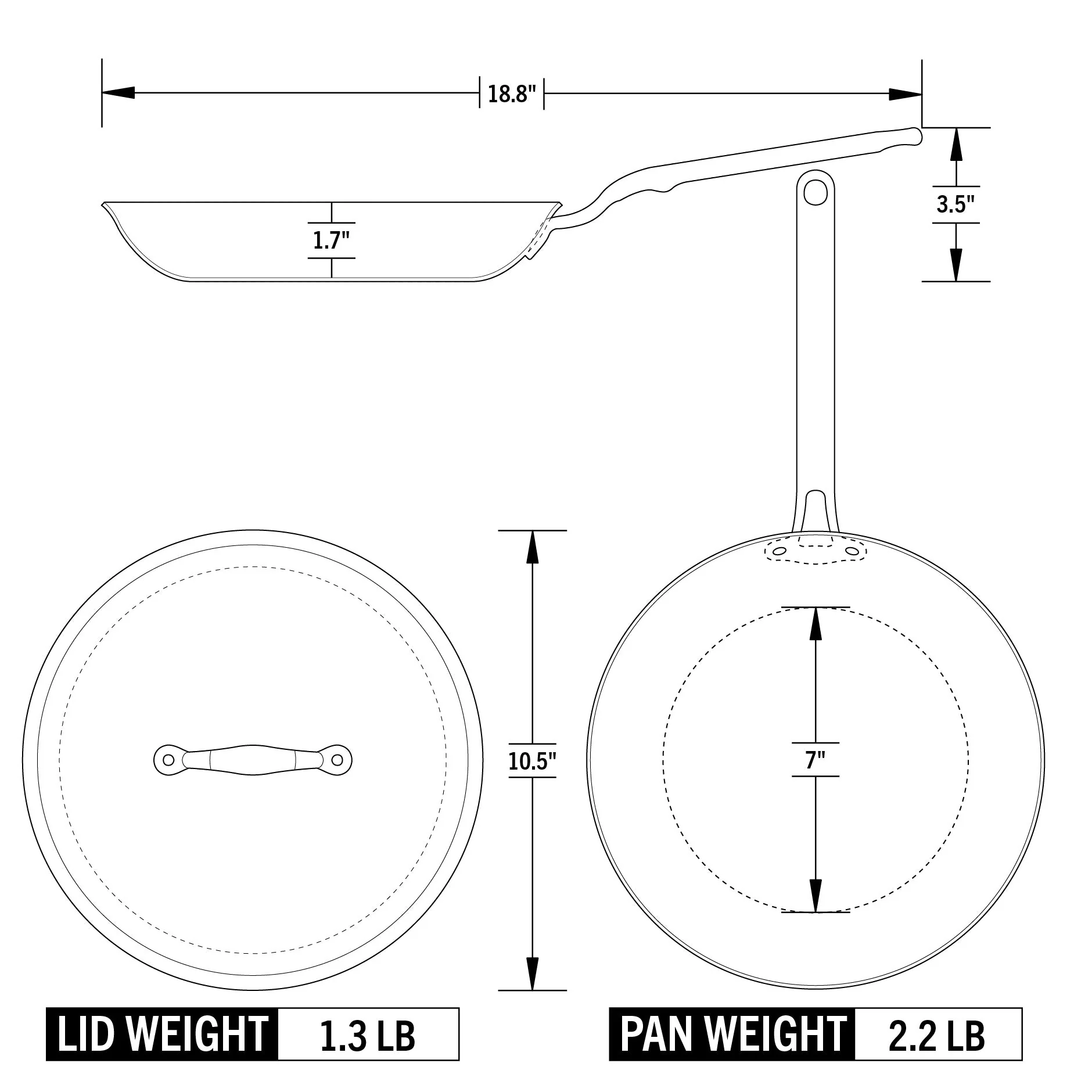 Heritage Steel Eater Series 10.5" Fry Pan with Lid - Image 3