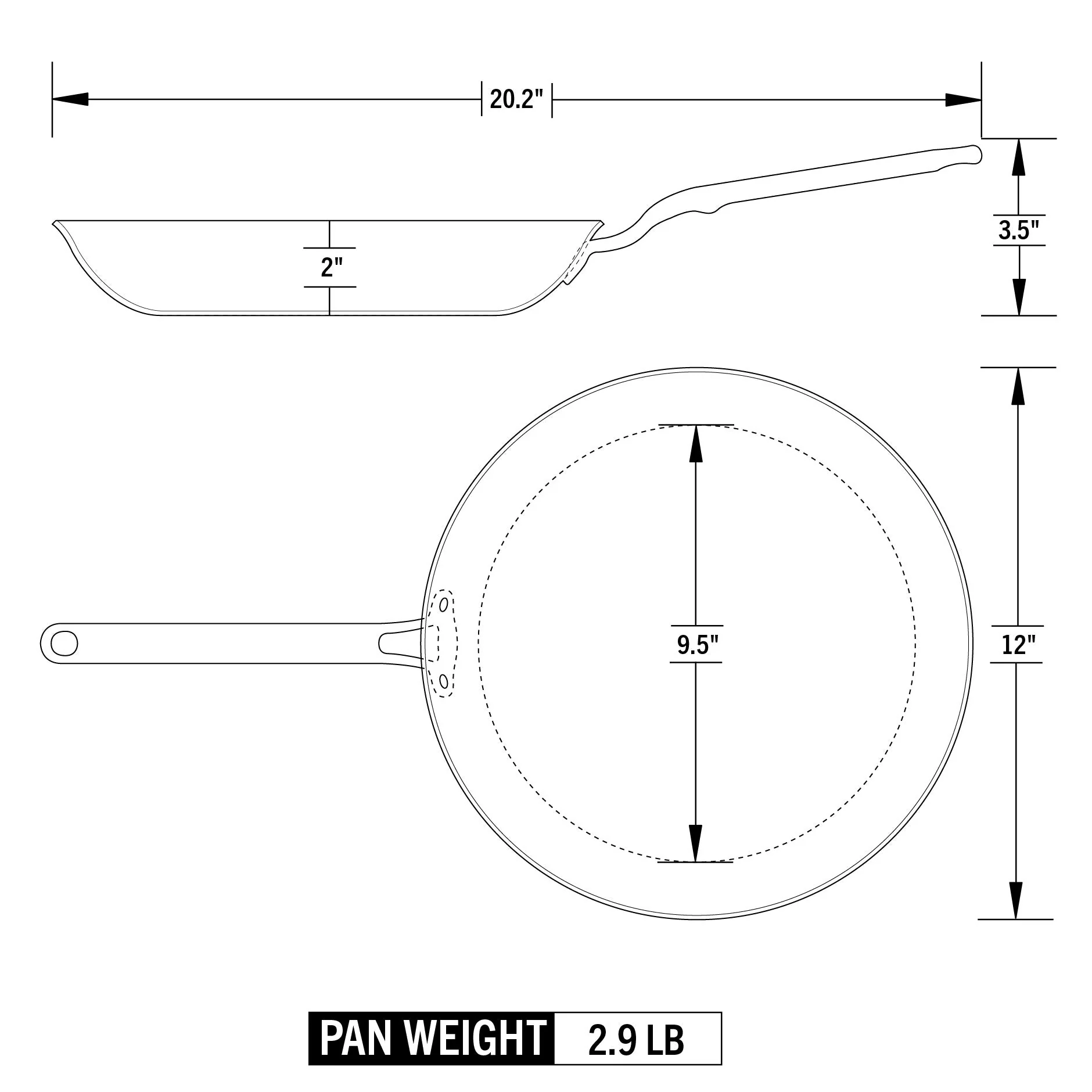 Heritage Steel Eater Series 12" Fry Pan - Image 5