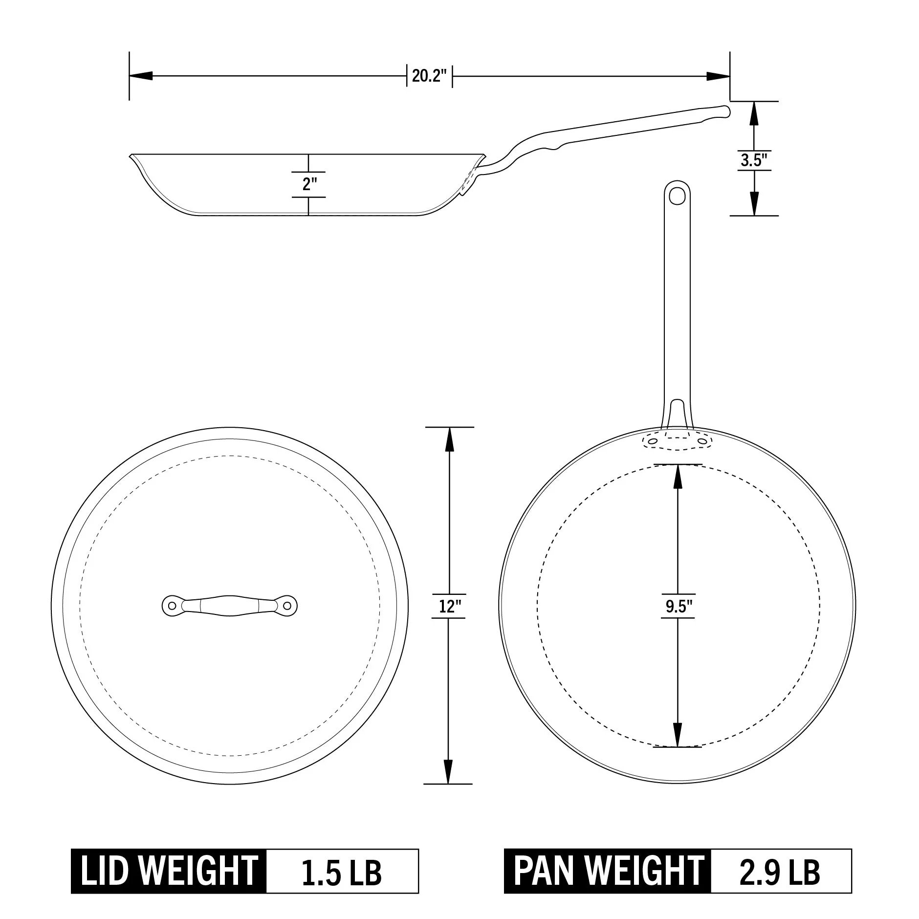 Heritage Steel Eater Series 12" Fry Pan with Lid - Image 3