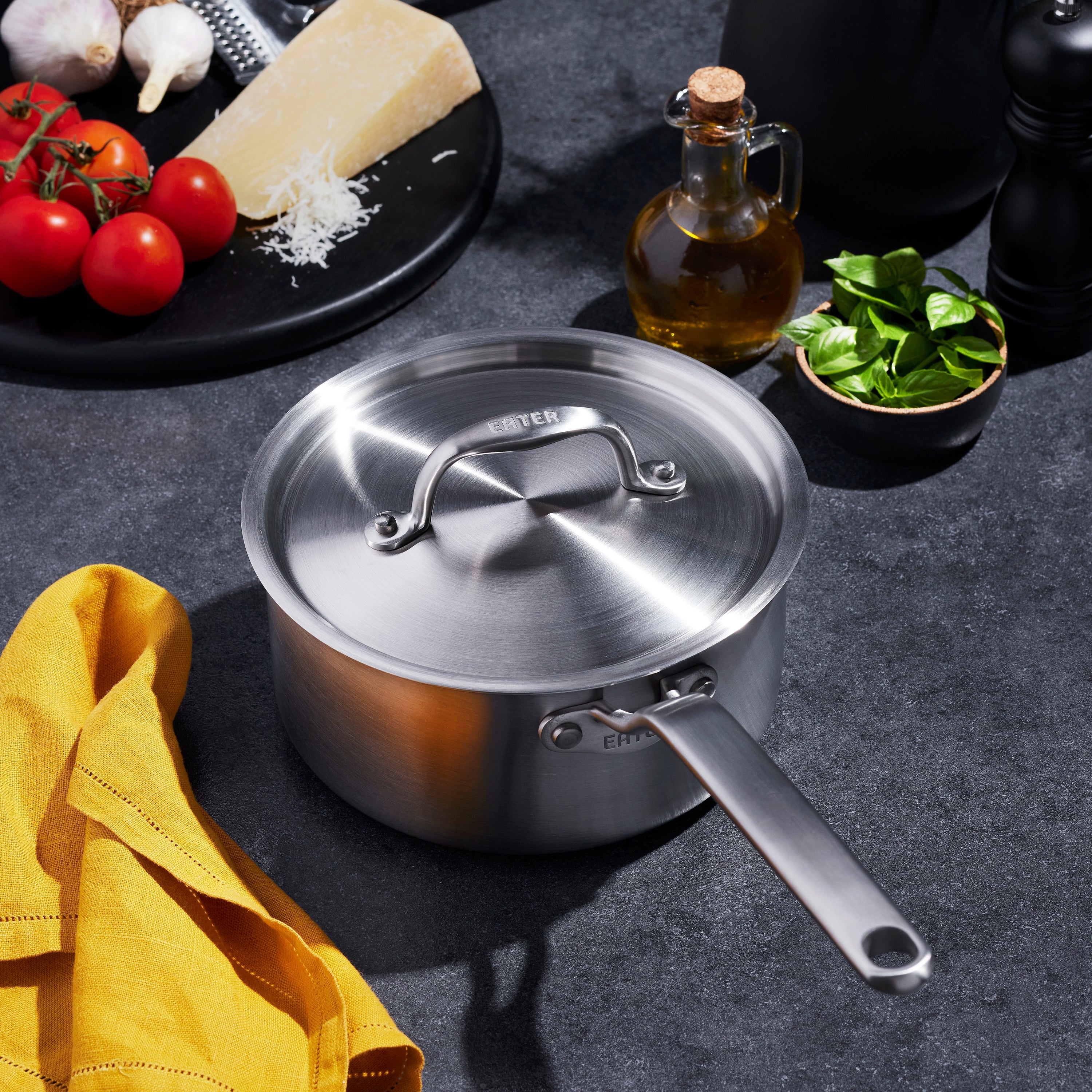 Heritage Steel Eater Series 3 Quart Saucepan with Lid - Image 2