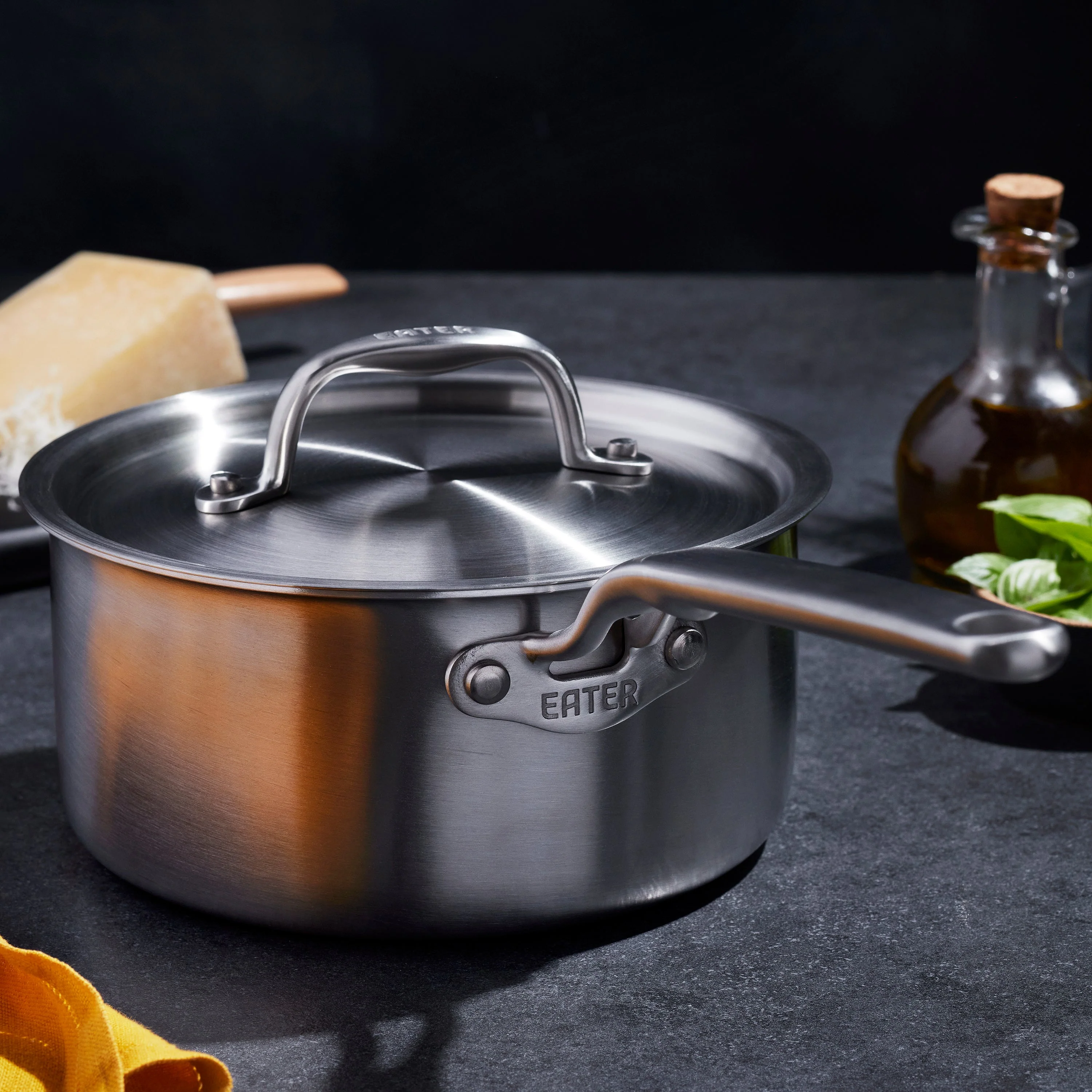 Heritage Steel Eater Series 3 Quart Saucepan with Lid - Image 4
