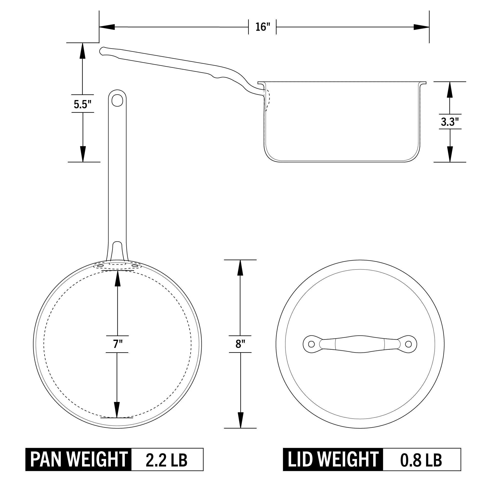 Heritage Steel Eater Series 3 Quart Saucepan with Lid - Image 5