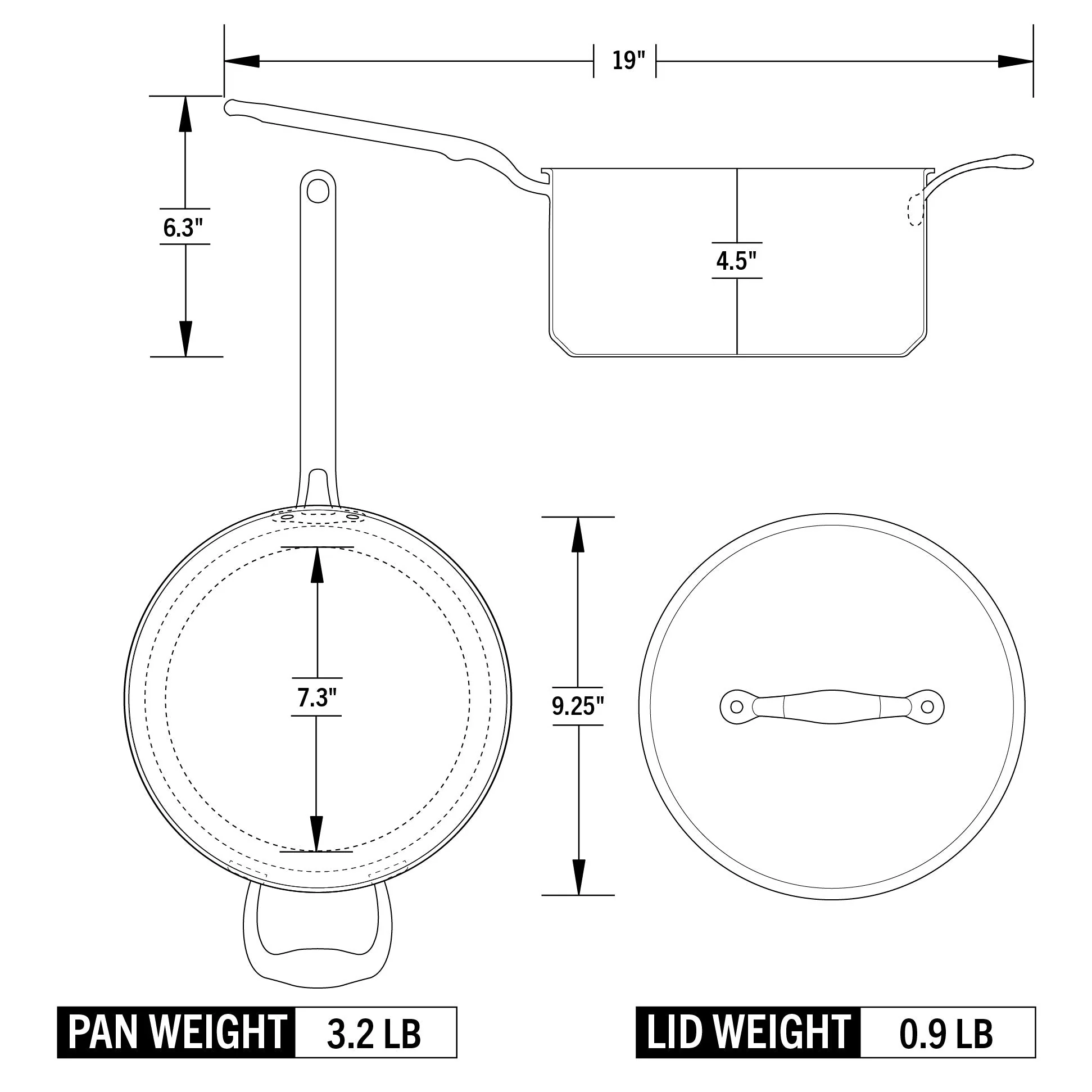 Heritage Steel Eater Series 4 Quart Saucepan with Lid - Image 5