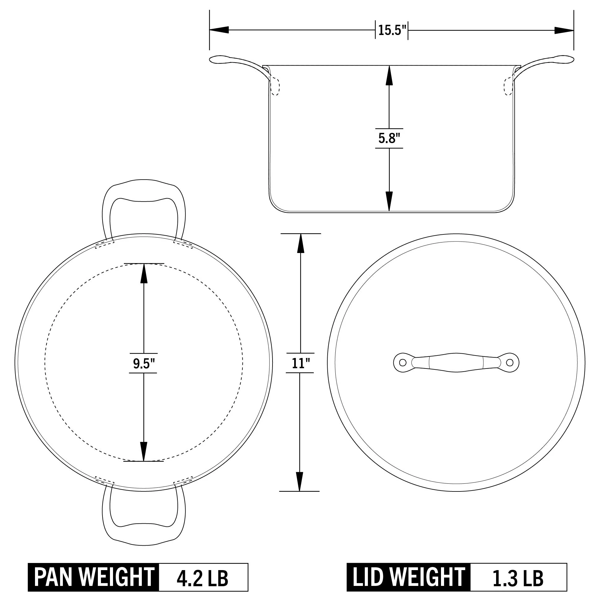 Heritage Steel Eater Series 8 Quart Stock Pot with Lid - Image 5