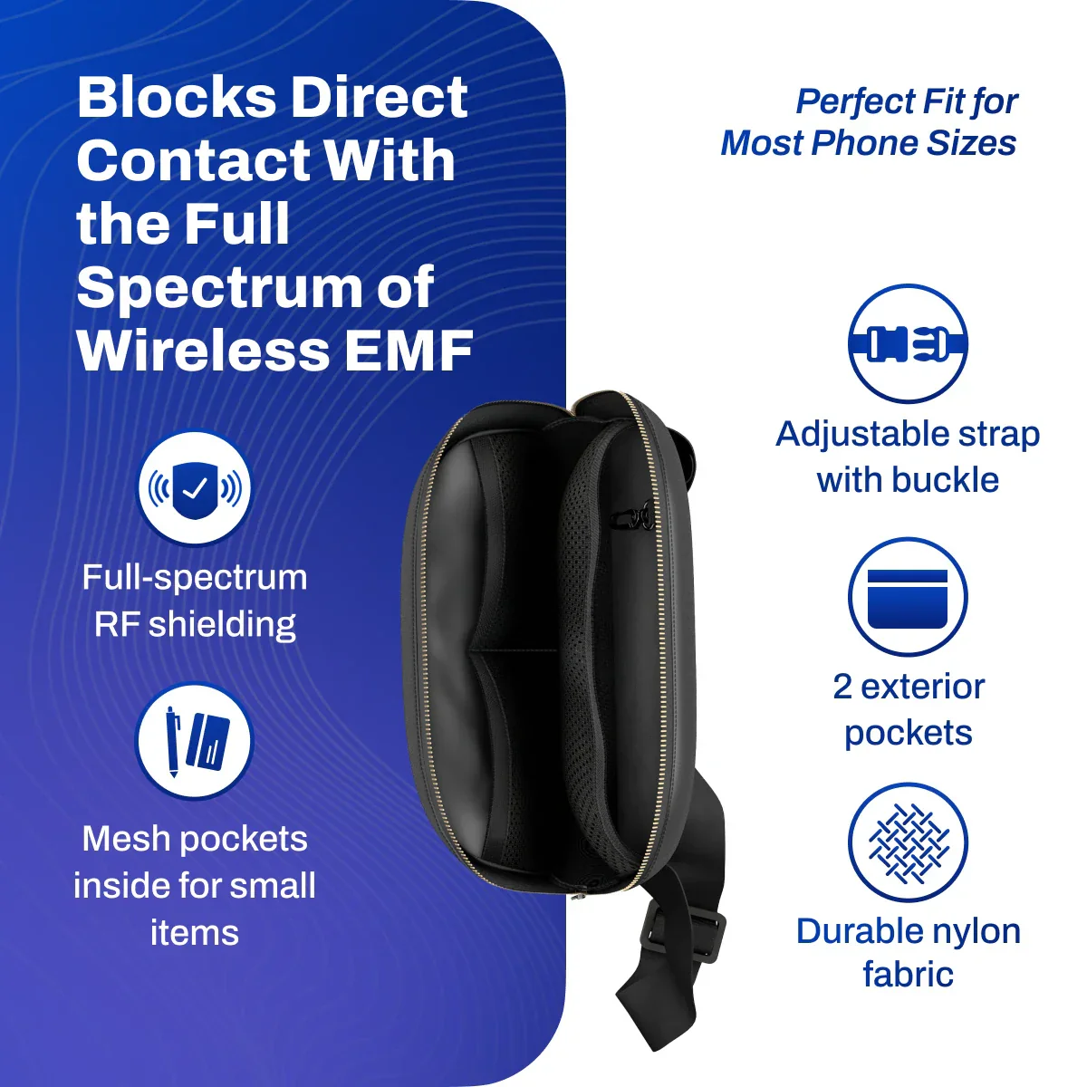 EMF Radiation Blocking Hip Bag / Fanny Pack - Image 2