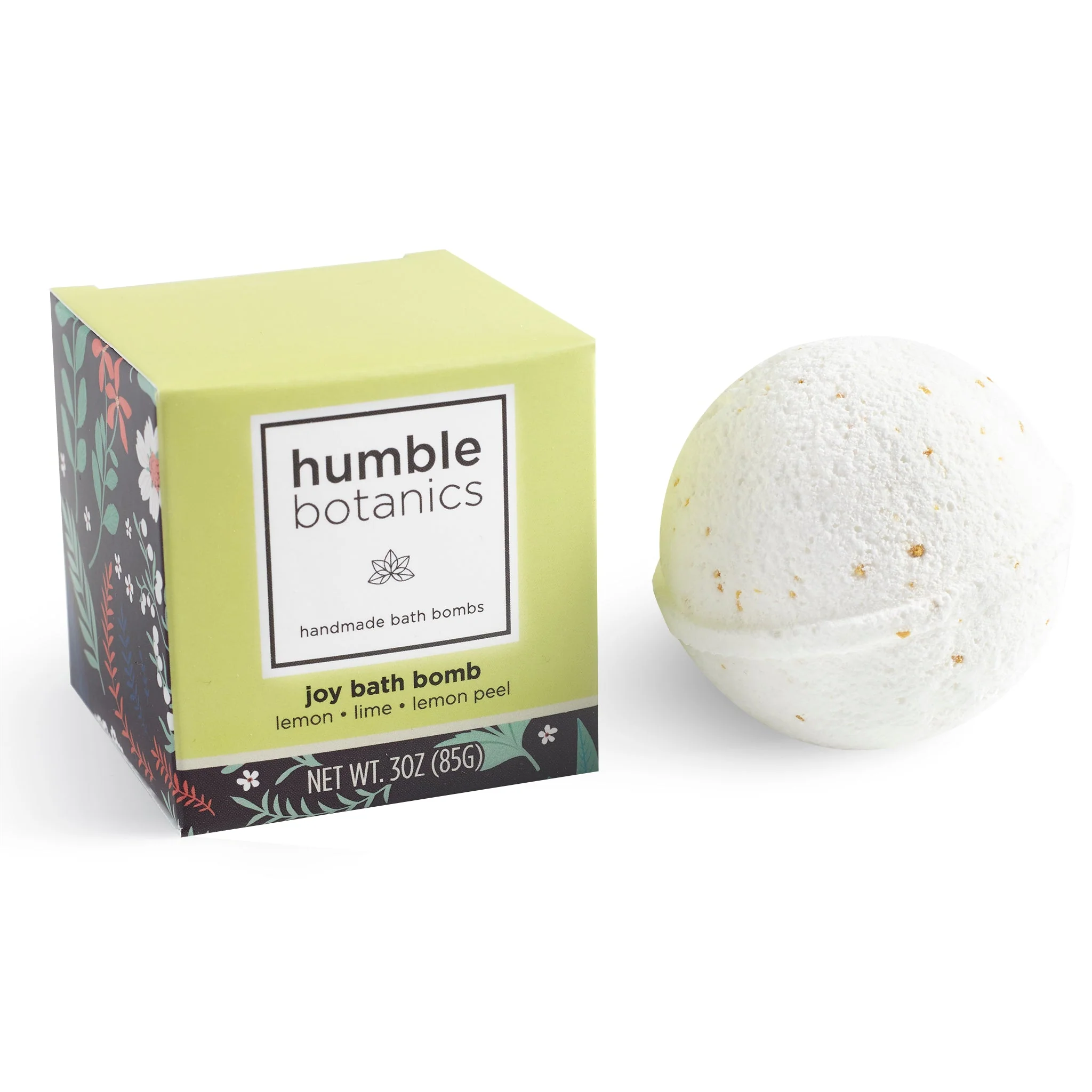 Humble Organics Energizing Joy Bath Bomb – Lemon, Lime & Lemon Peel (3oz)