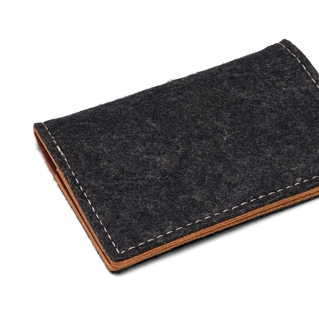 Kyrgies Felt and Leather Bifold Wallet - Image 6