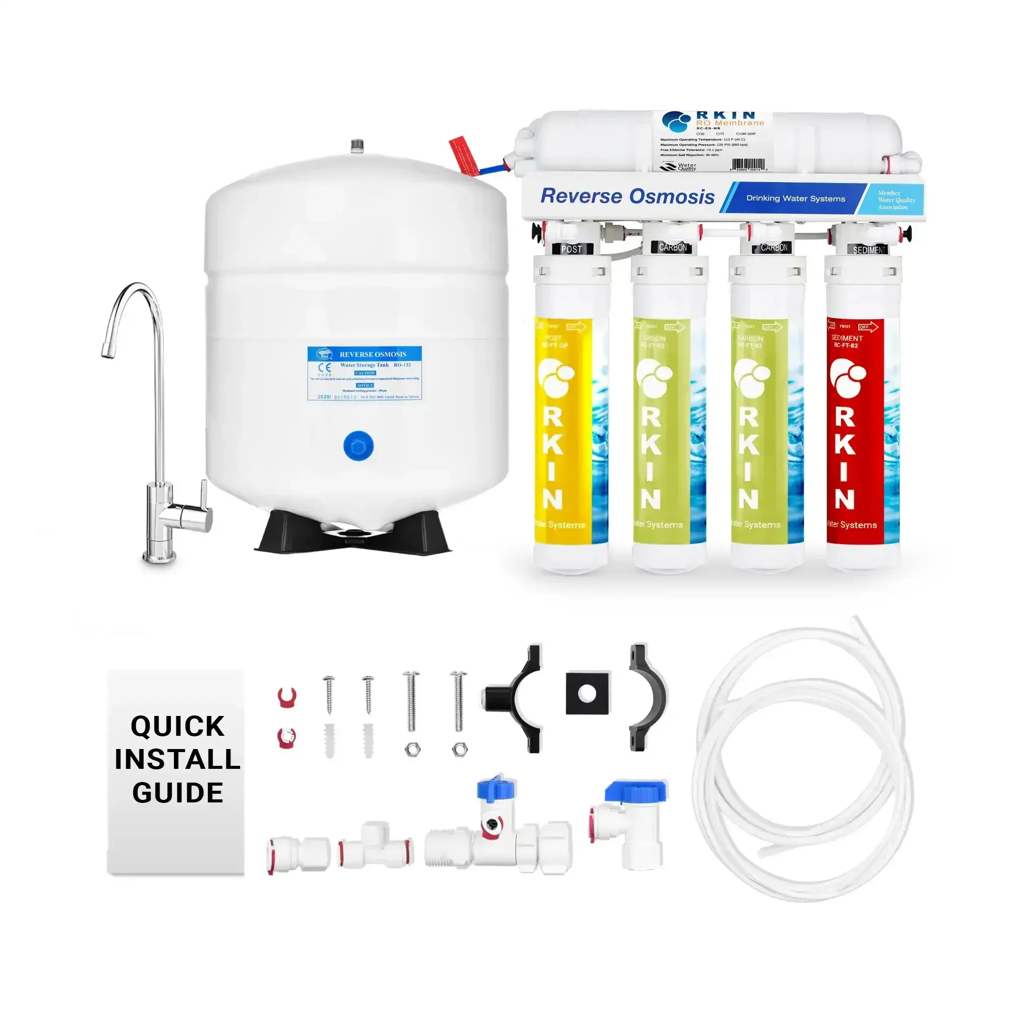 RKIN Flash Undersink Reverse Osmosis System with Chrome Lead-Free Faucet - Image 9