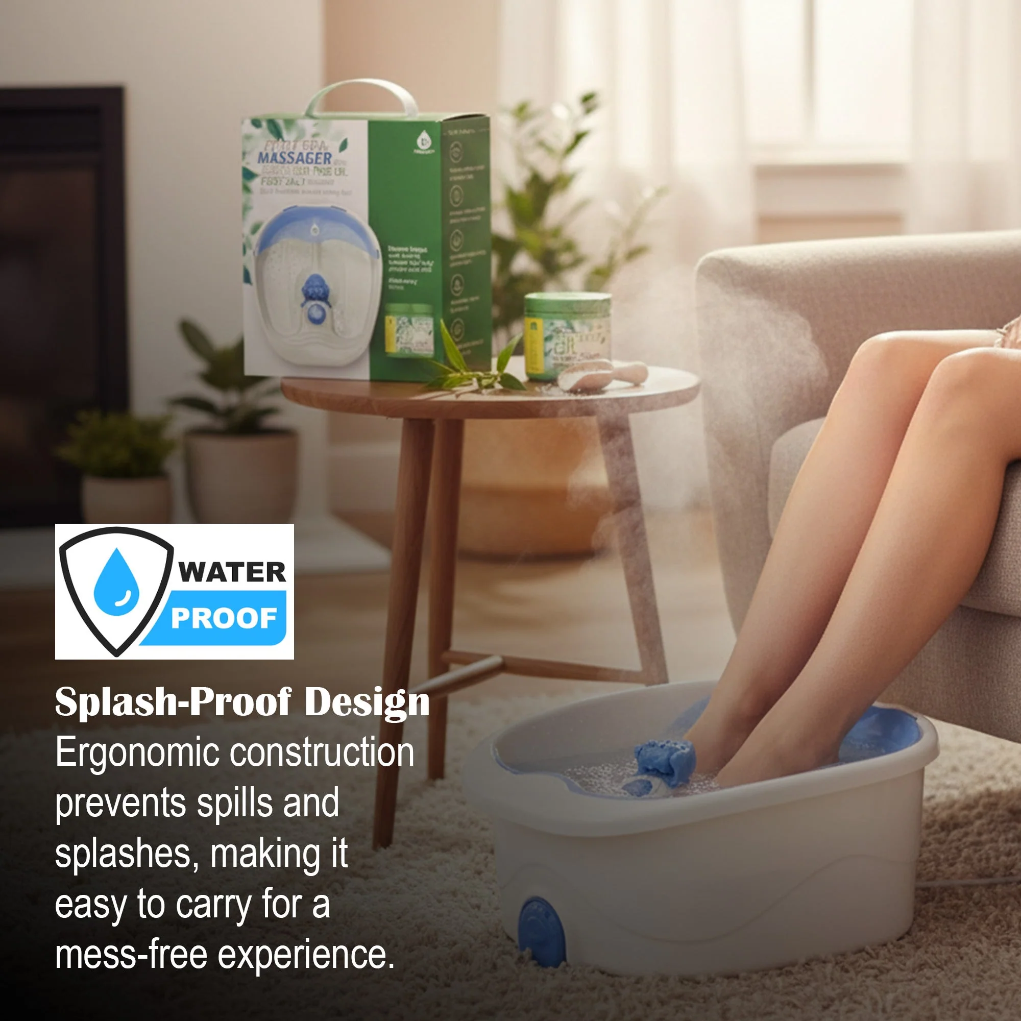 Pursonic Foot Spa Massager with Tea Tree Oil Foot Salt Scrub (Warming Function) - Image 3