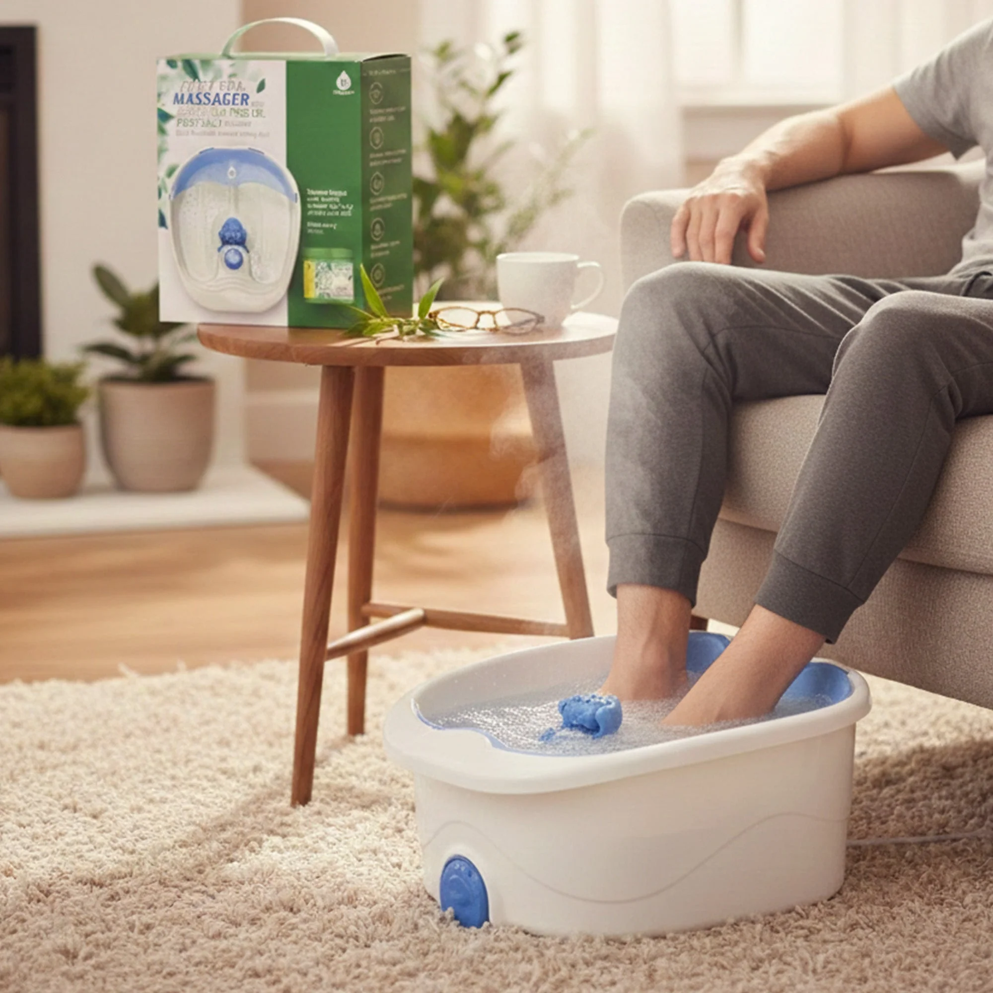 Pursonic Foot Spa Massager with Tea Tree Oil Foot Salt Scrub (Warming Function) - Image 9