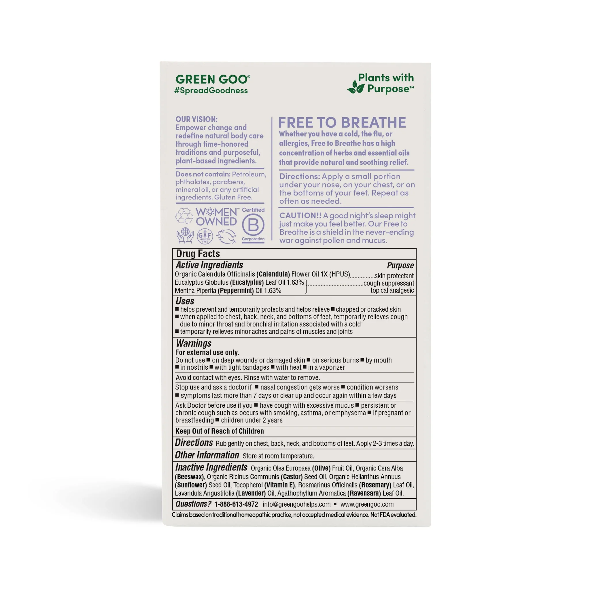 Green Goo Free To Breathe Natural Decongestant - Image 20