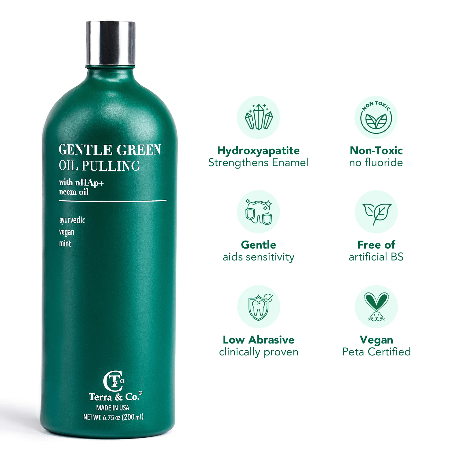 Terra & Co. Gentle Green Oil Pulling Mouthwash – Enamel Support & Gum Health - Image 2