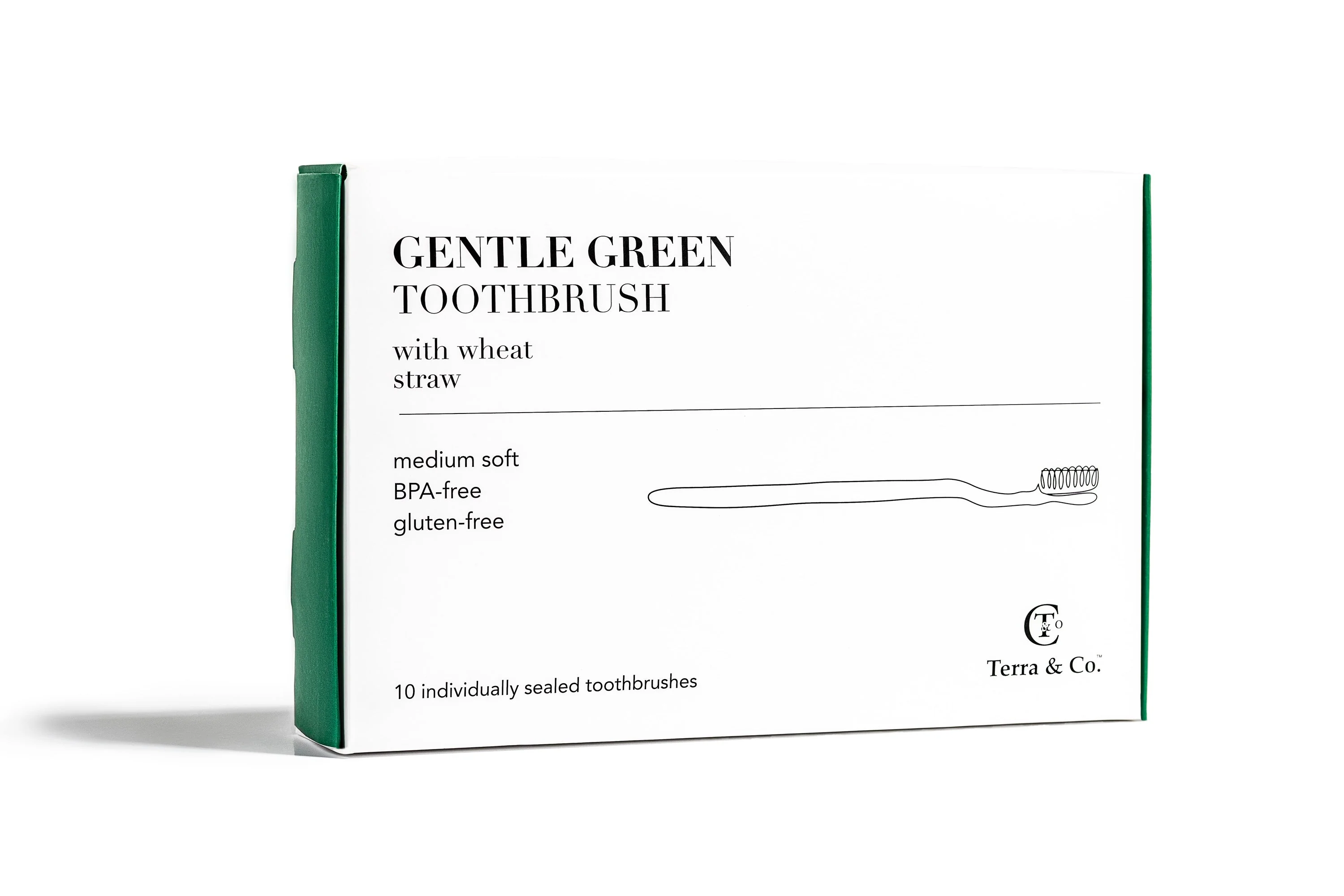 Terra & Co. Gentle Green Toothbrush Family Pack (10 Count) – Eco-Friendly Wheat Straw Toothbrushes for Sensitive Teeth | BPA-Free, Travel-Friendly, Plastic-Free - Image 3