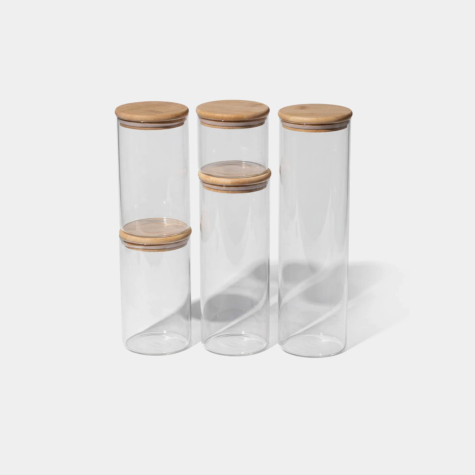 Genicook Glass Canister Set & Bamboo Lid - Image 3