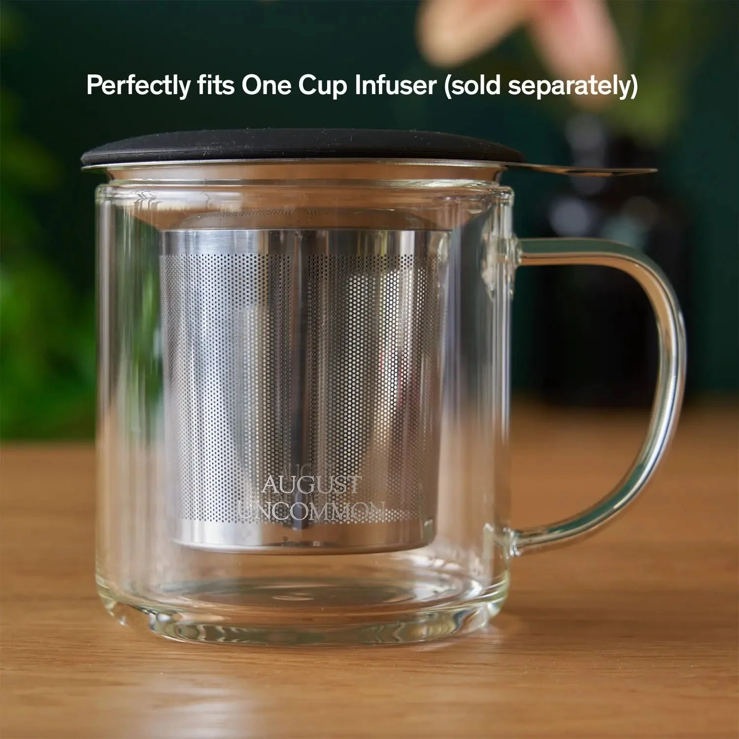 August Uncommon Tea Glass Mug - Clear Elegance - Image 3