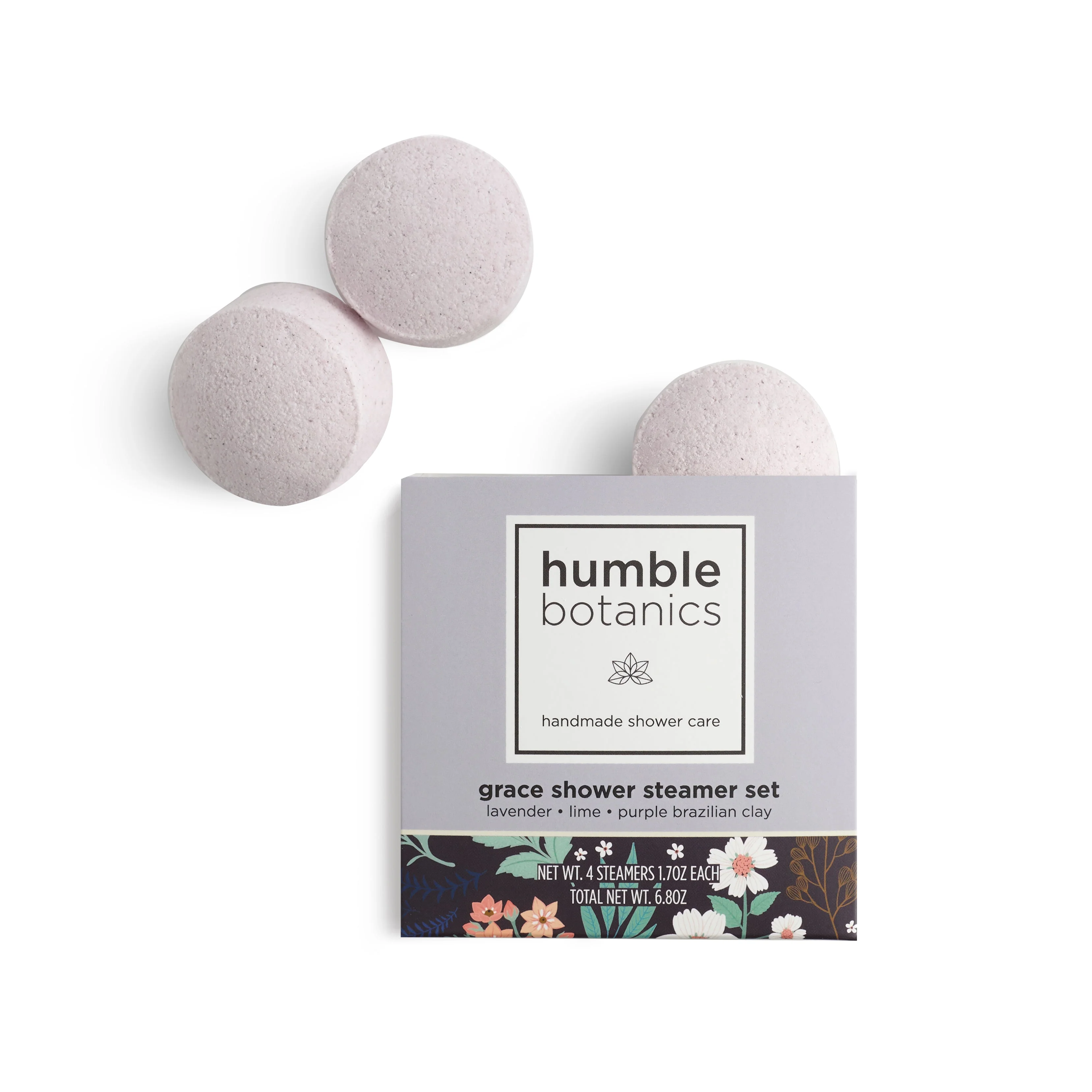 Humble Organics Grace Shower Steamer Set – Lavender & Lime Serenity