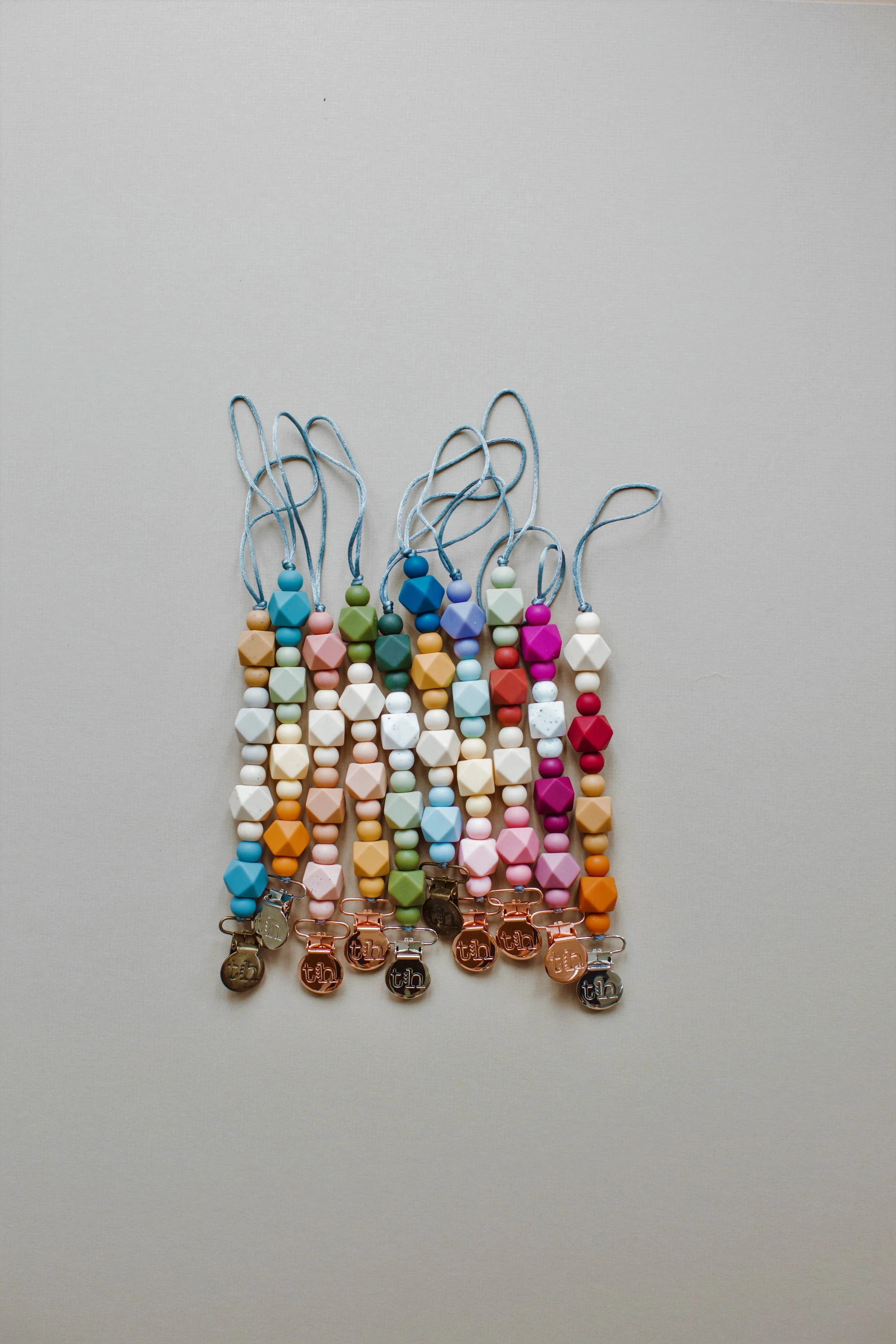 Three Hearts Grande Jewel Pacifier Clip - Food Grade BPA Free Silicone