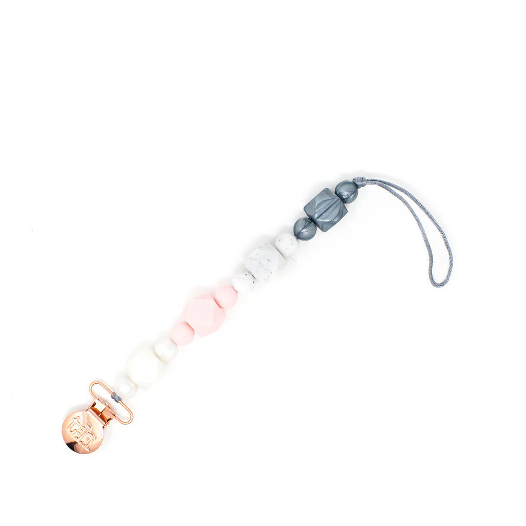 Three Hearts Grande Jewel Pacifier Clip - Food Grade BPA Free Silicone - Image 4