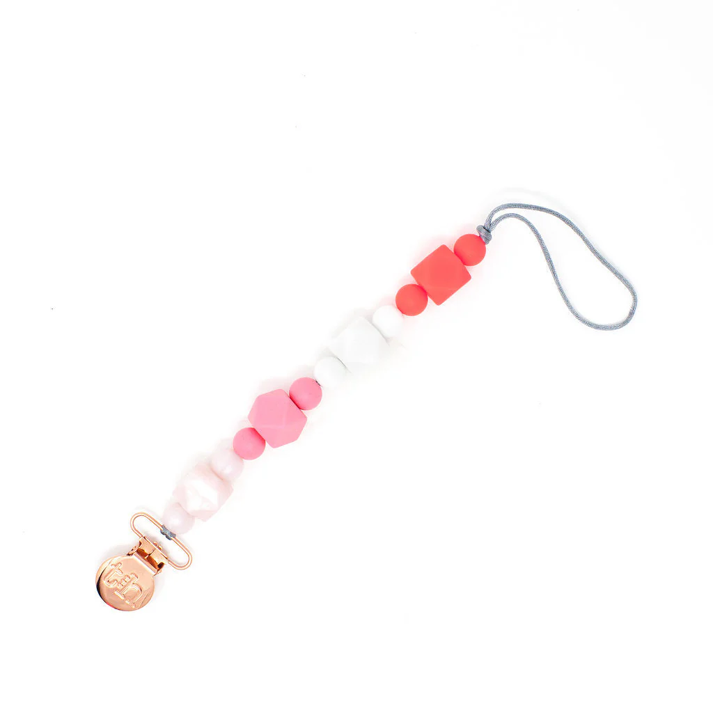 Three Hearts Grande Jewel Pacifier Clip - Food Grade BPA Free Silicone - Image 5