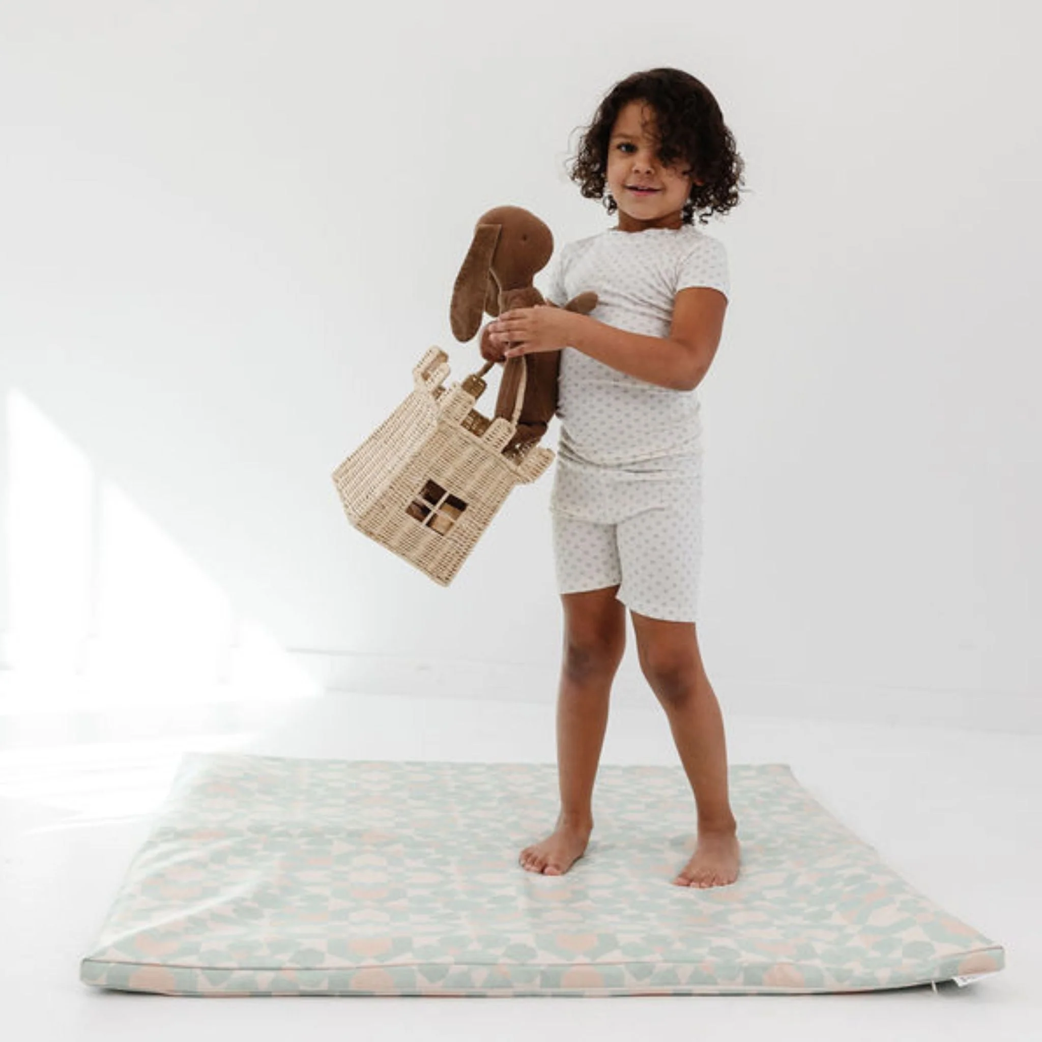Toki Mats Green Tile Vegan Leather Mat - Image 2