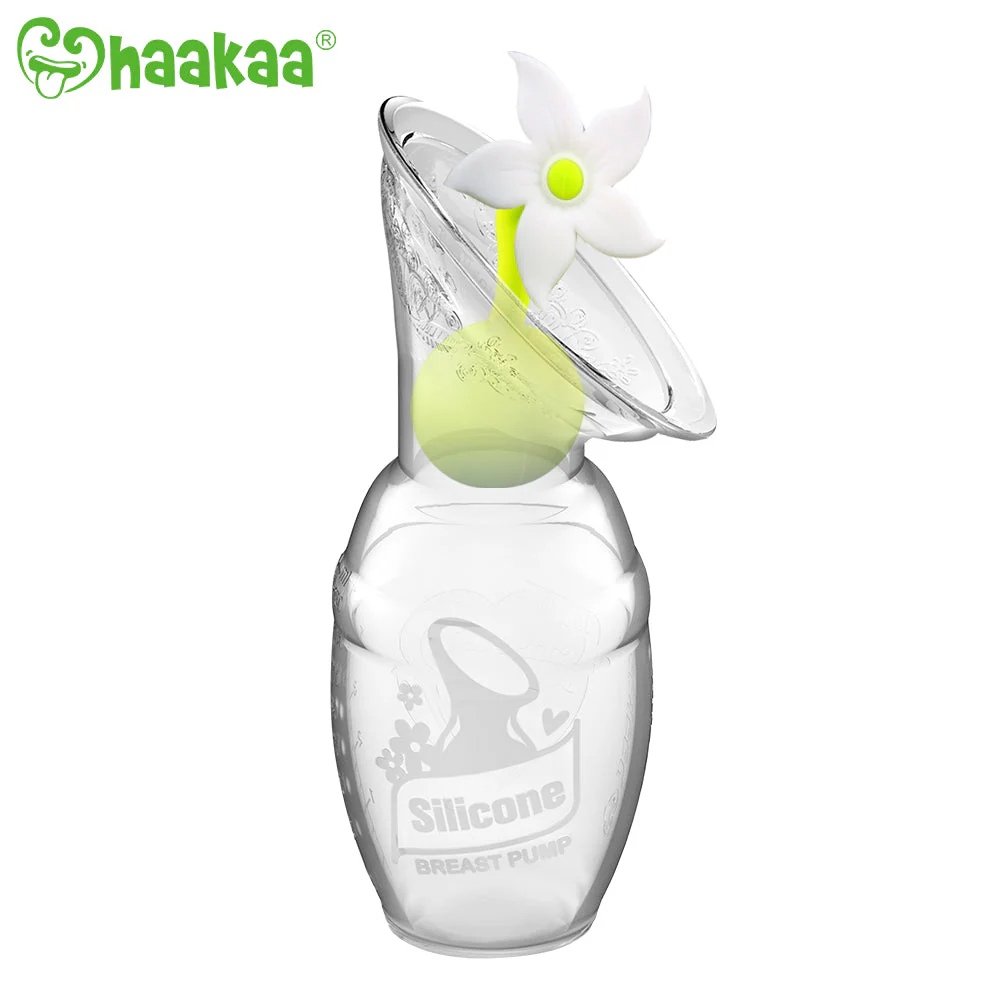 Haakaa Gen 1 Silicone Breast Pump 4 oz and Silicone Flower Stopper Set - Image 11