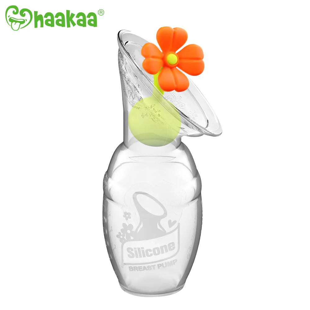 Haakaa Gen 1 Silicone Breast Pump 4 oz and Silicone Flower Stopper Set - Image 13