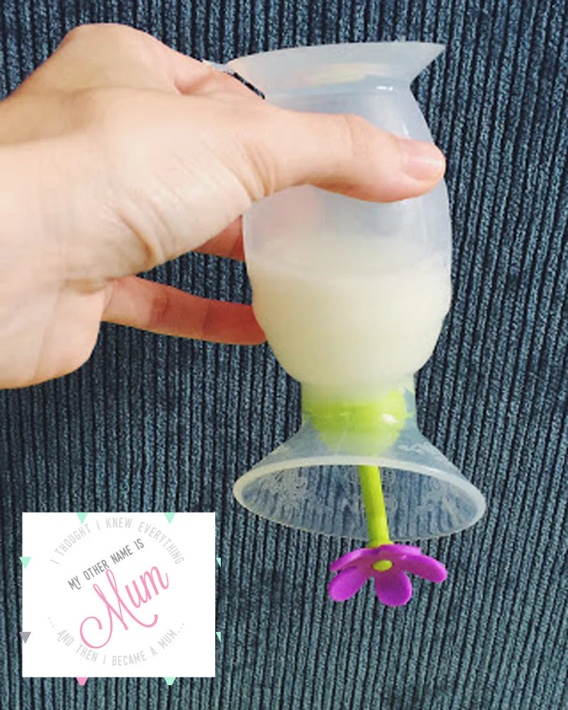 Haakaa Gen 1 Silicone Breast Pump 4 oz and Silicone Flower Stopper Set - Image 2